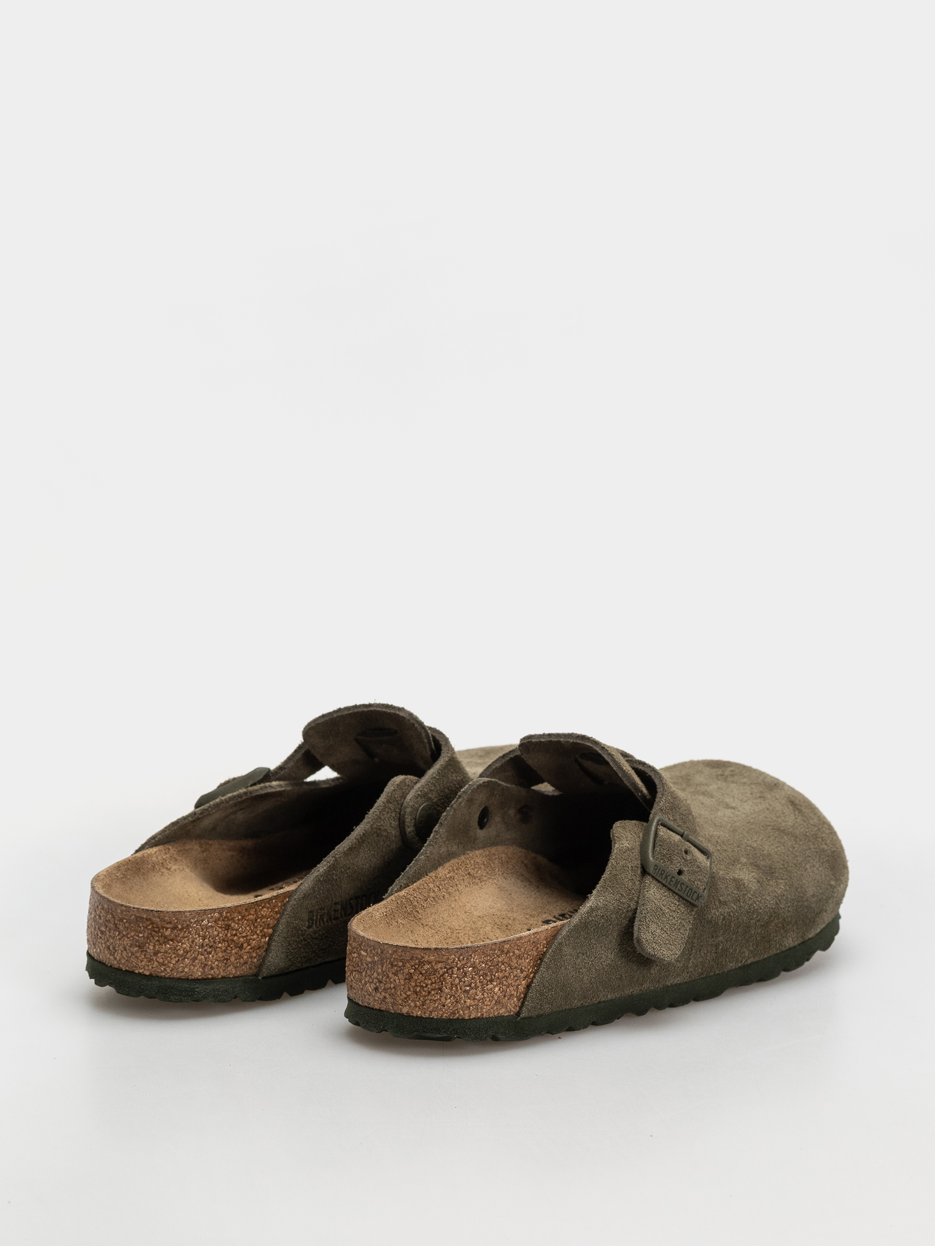 Birkenstock Flip-flops Boston Suede Leather Regular (thyme)