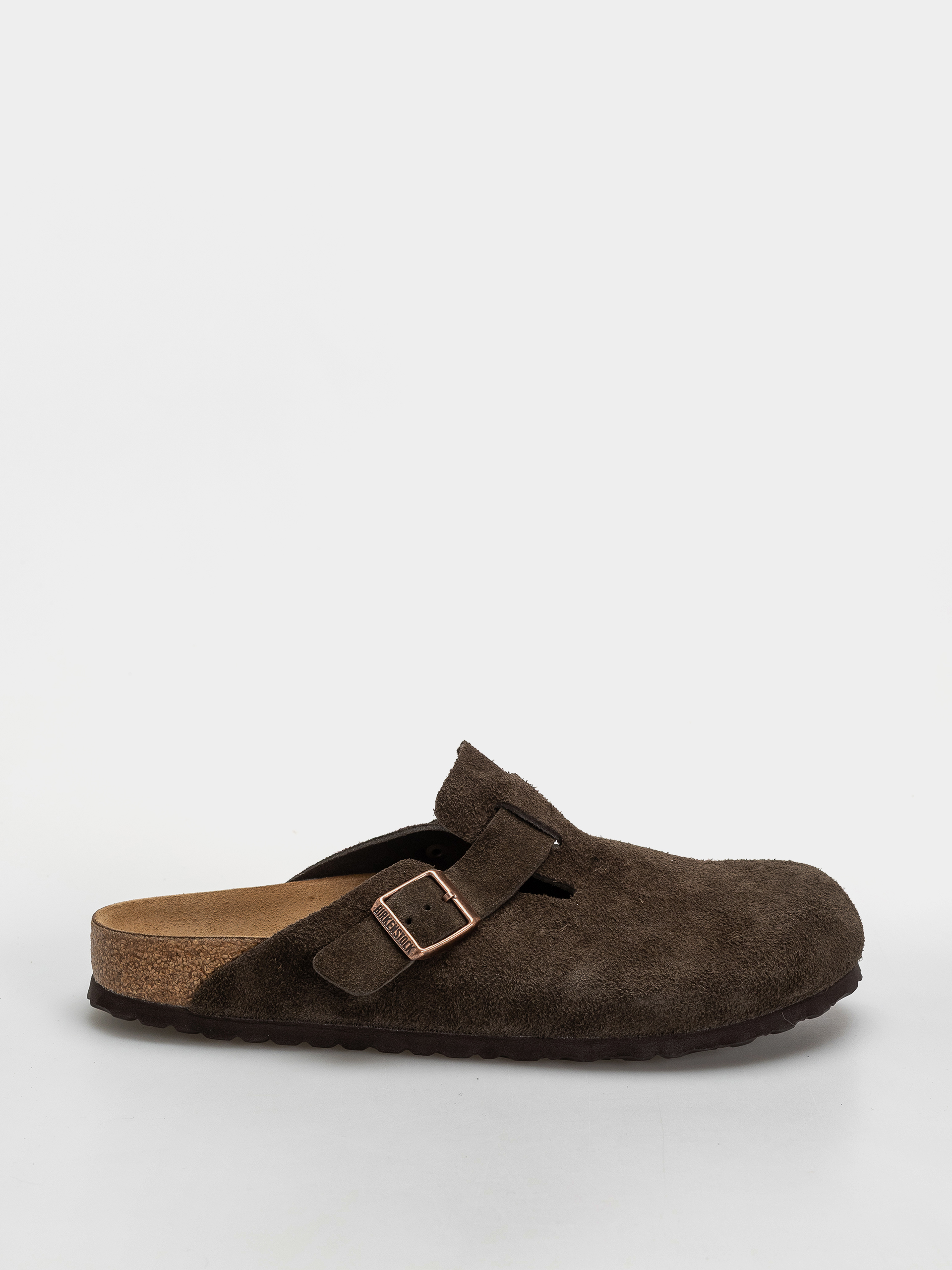 Birkenstock Flip Flops Boston Suede Leather Narrow (mocca)