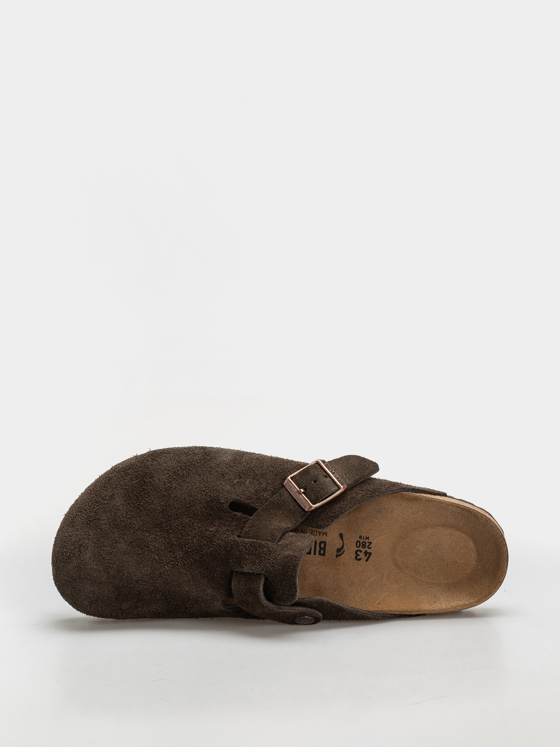 Birkenstock Flip Flops Boston Suede Leather Narrow (mocca)
