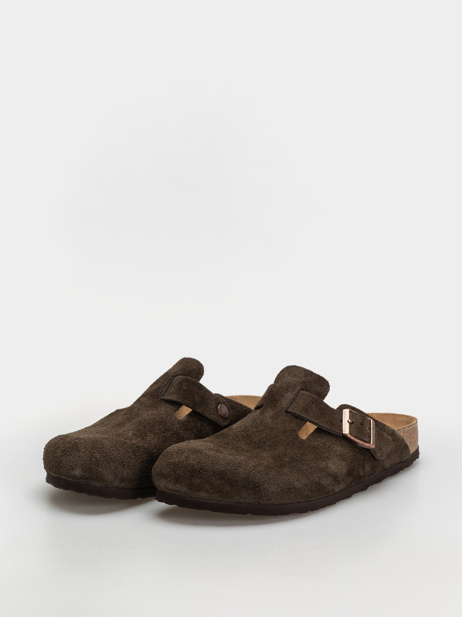 Birkenstock Flip Flops Boston Suede Leather Narrow (mocca)