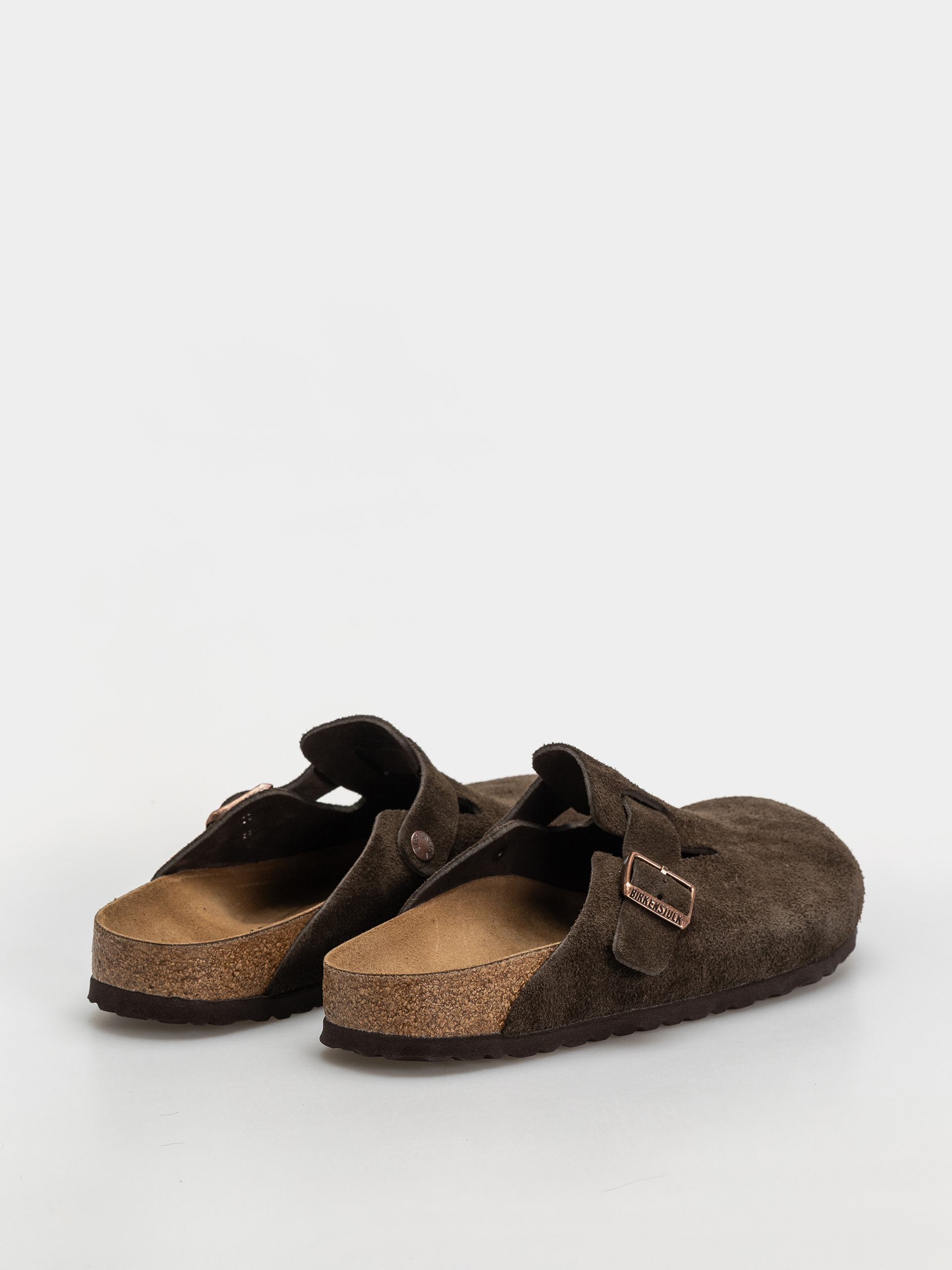 Birkenstock Flip Flops Boston Suede Leather Narrow (mocca)