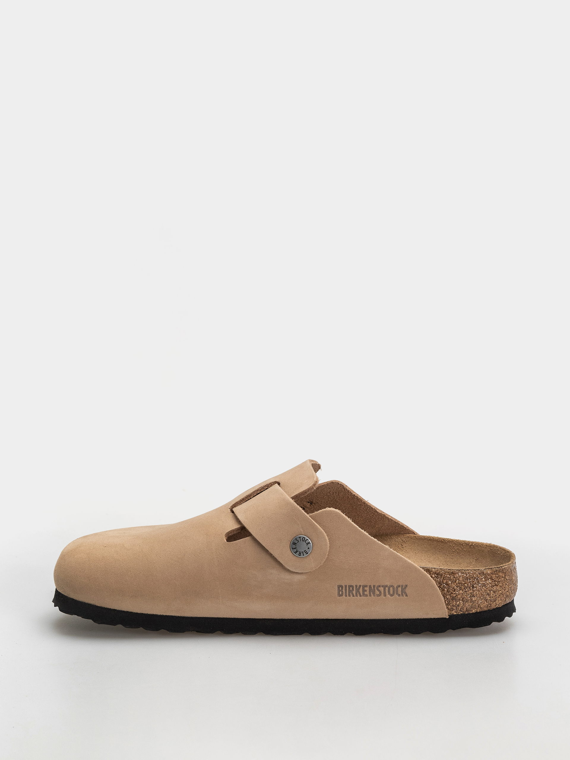 Birkenstock Flip-flops Boston Wire Buckle Nubuck Leather Narrow (sandcastle)