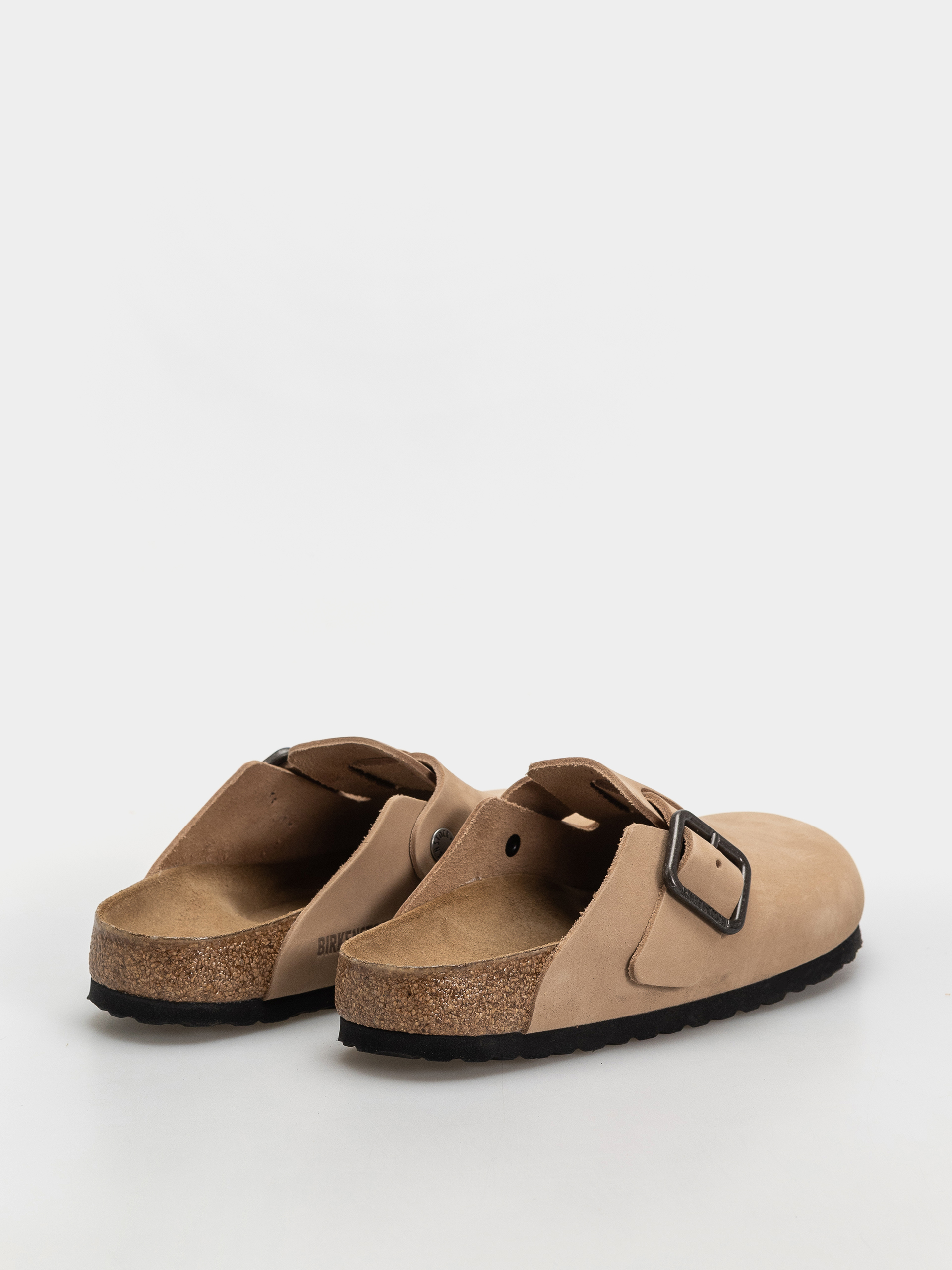 Birkenstock Flip-flops Boston Wire Buckle Nubuck Leather Narrow (sandcastle)