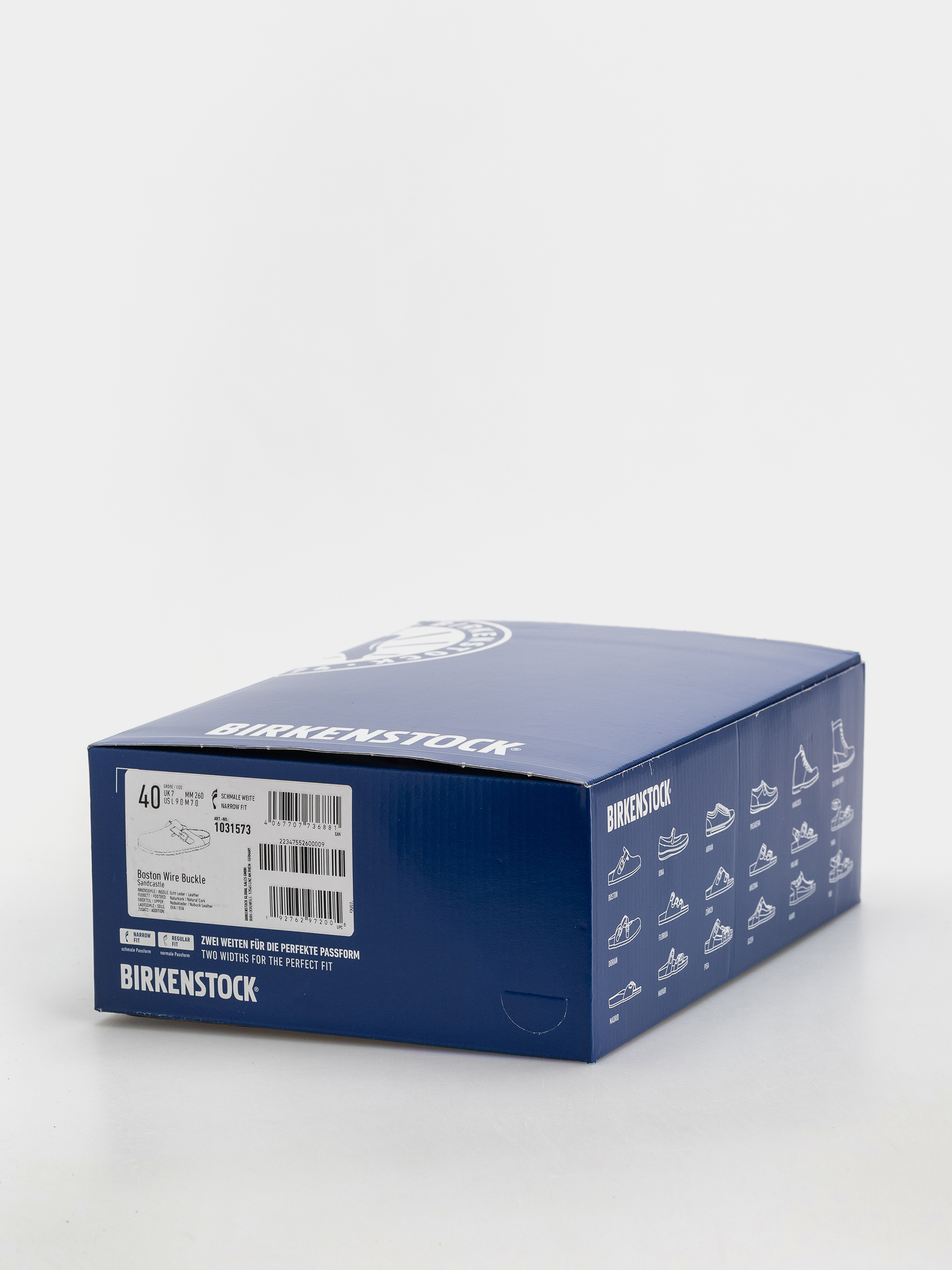 Birkenstock Flip Flops Boston Wire Buckle Nubuck Leather Narrow (sandcastle)