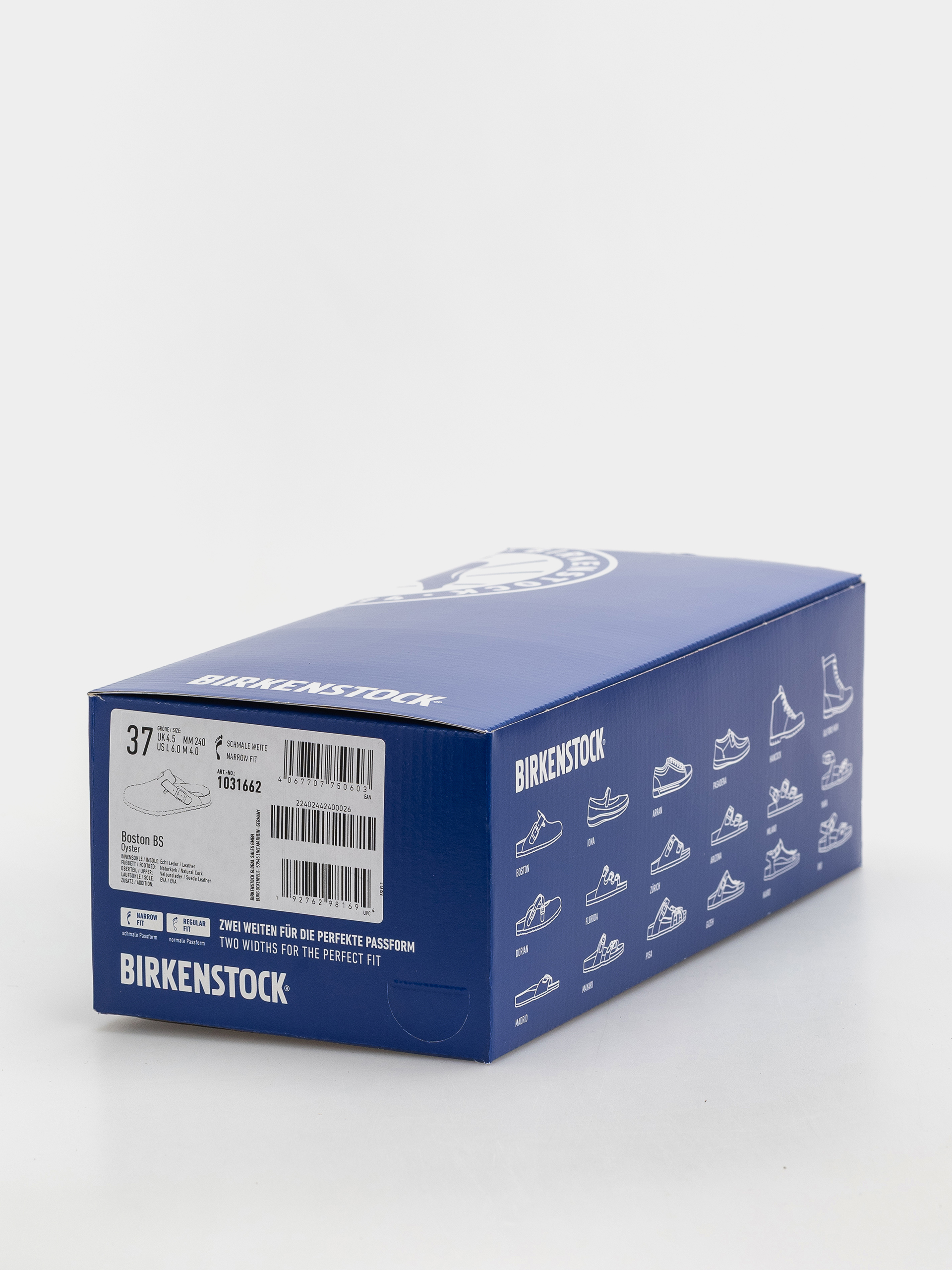 Birkenstock Flip Flops Boston Suede Leather Narrow (oyster)