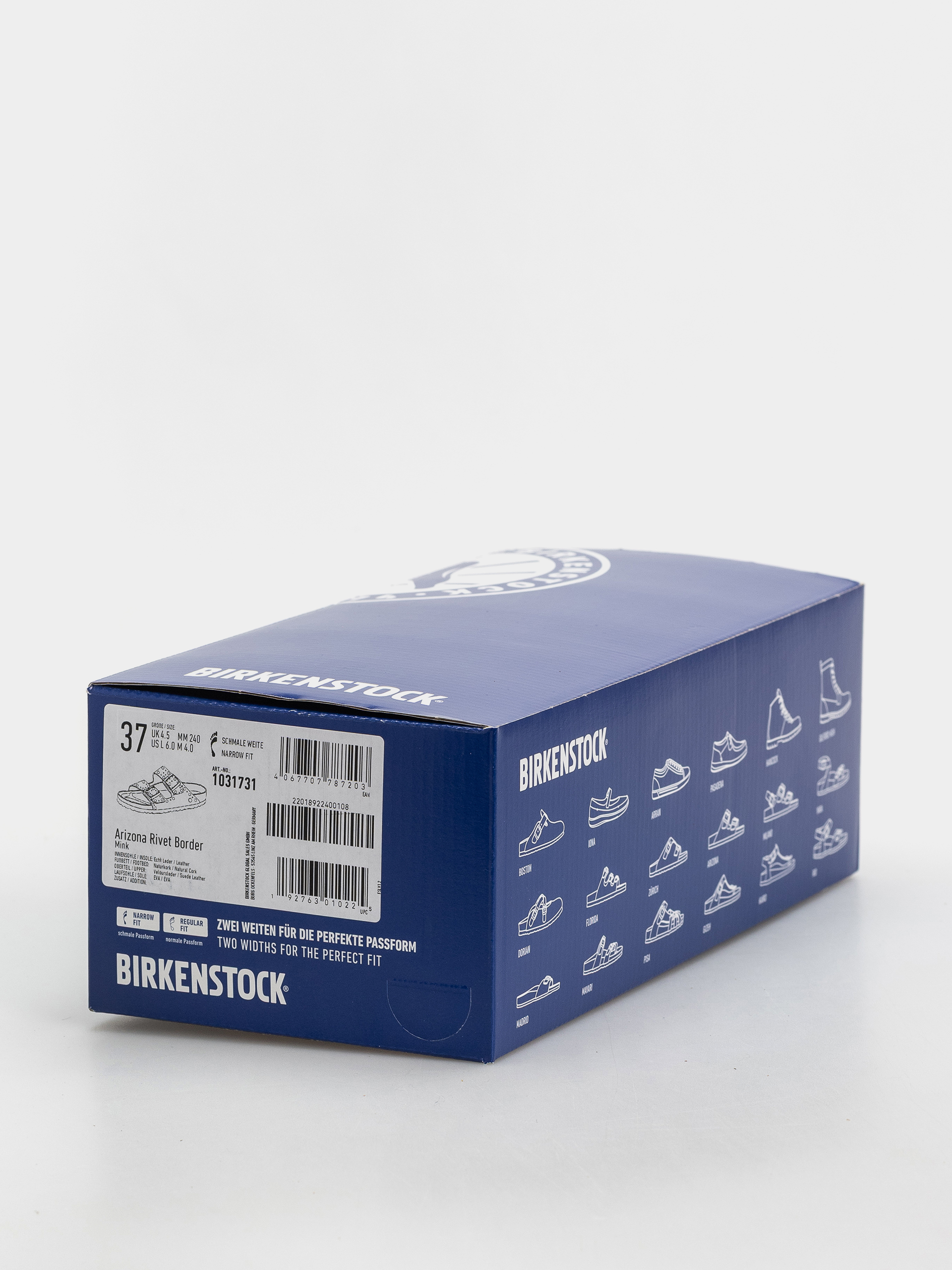 Birkenstock Flip Flops Arizona Rivets Suede Leather Narrow Wmn (mink)