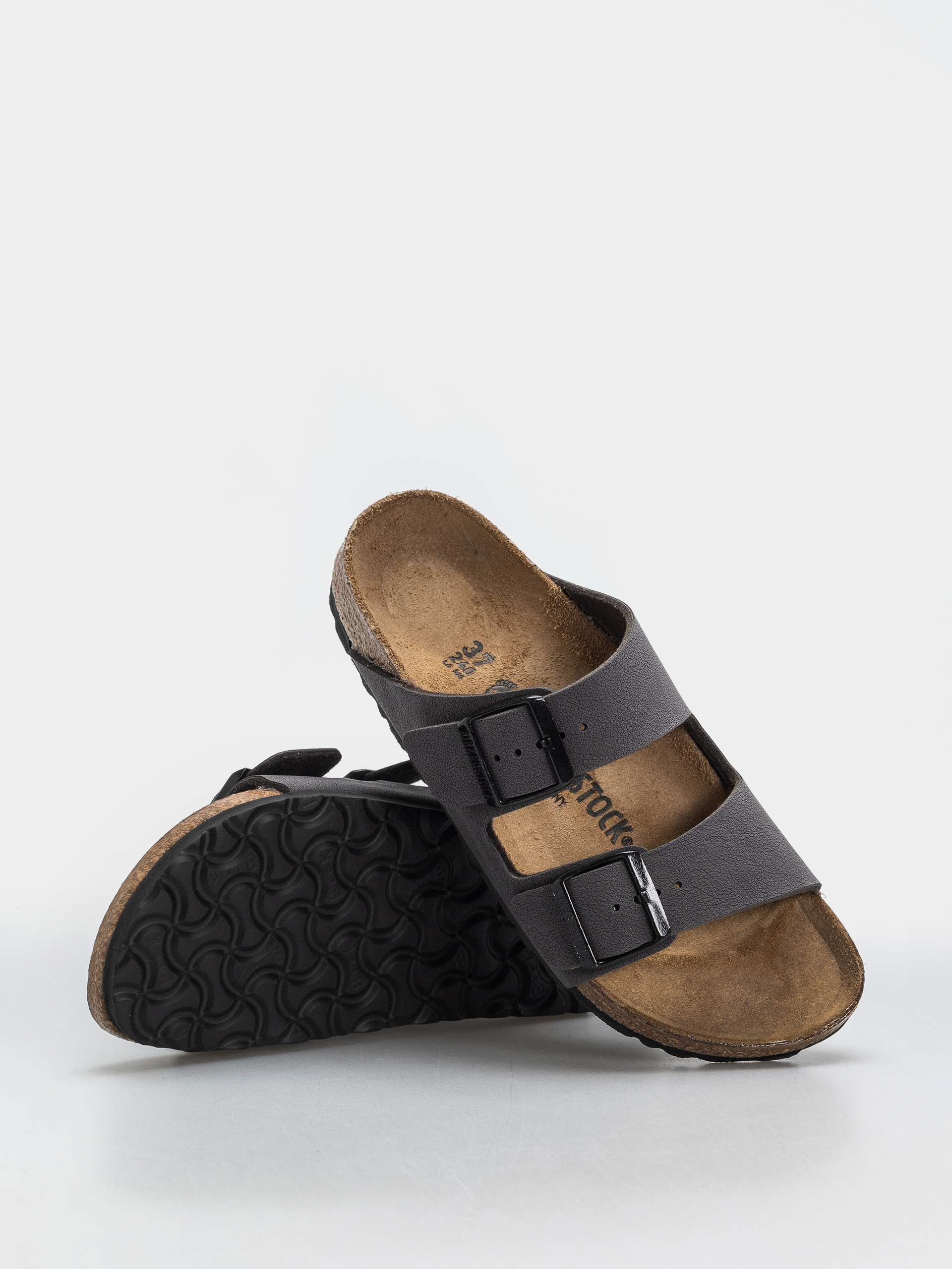 Birkenstock Flip Flops Arizona Birkibuc Narrow (velvet gray/black)
