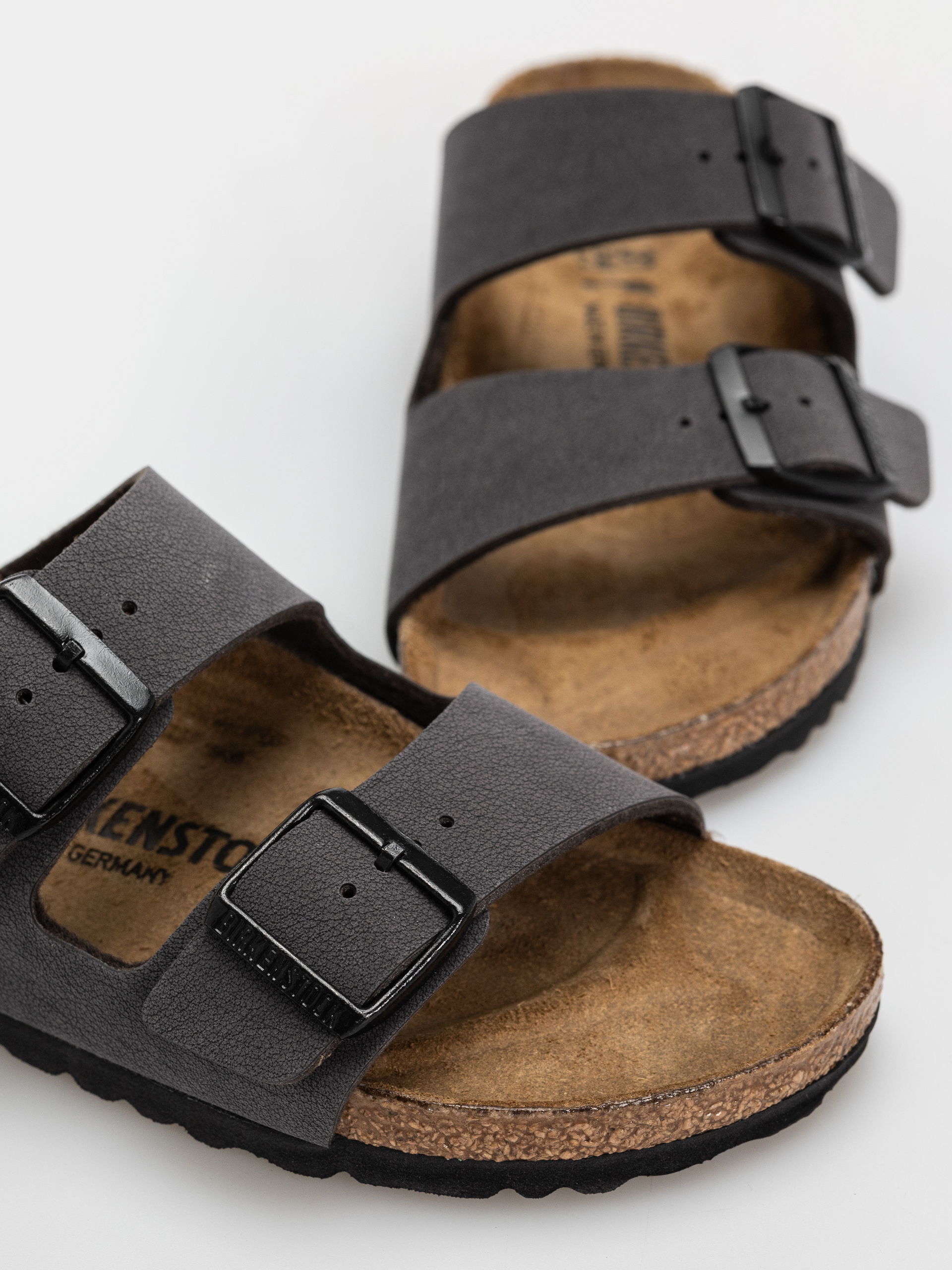 Birkenstock Flip Flops Arizona Birkibuc Narrow (velvet gray/black)