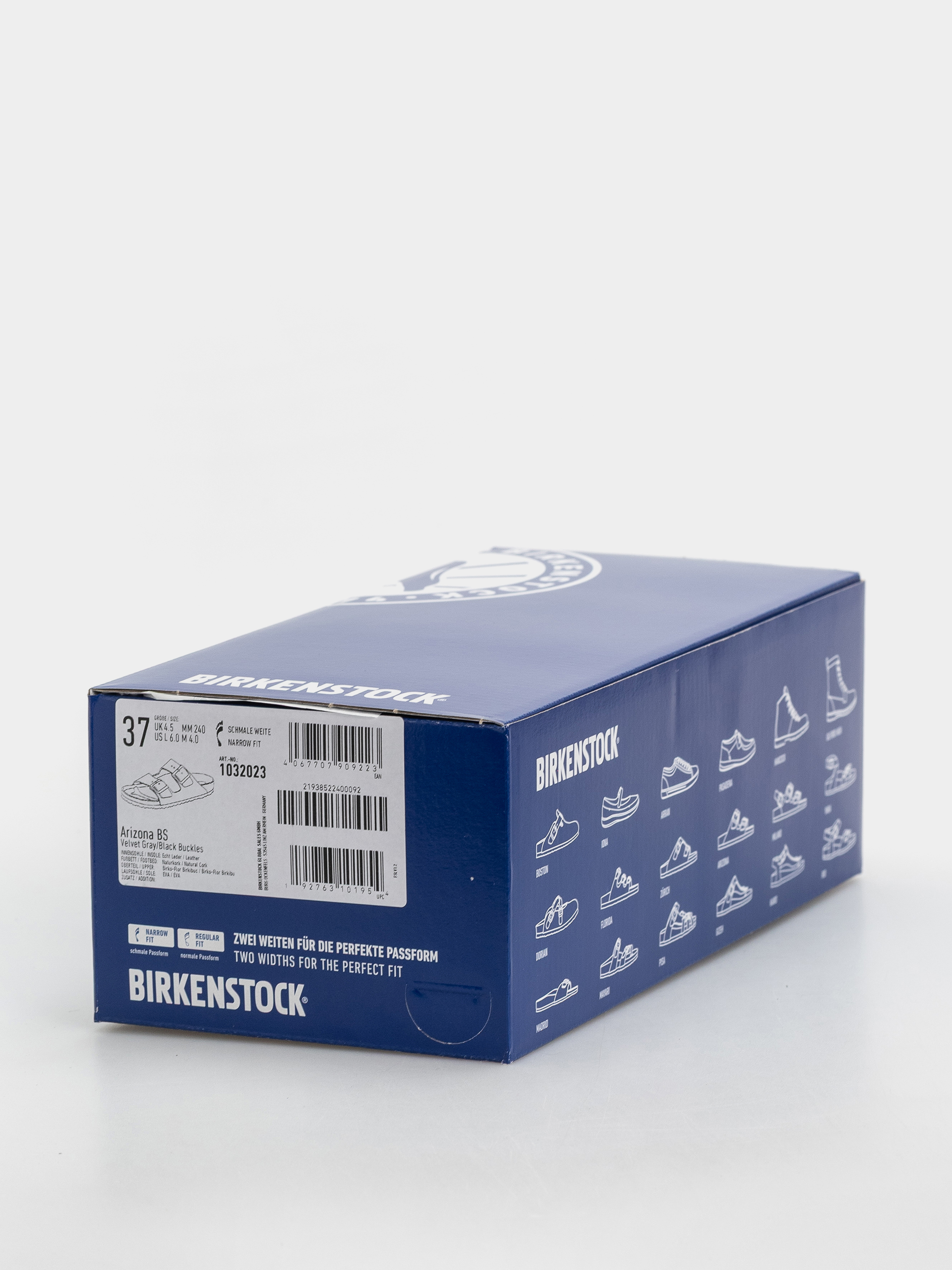 Birkenstock Flip Flops Arizona Birkibuc Narrow (velvet gray/black)