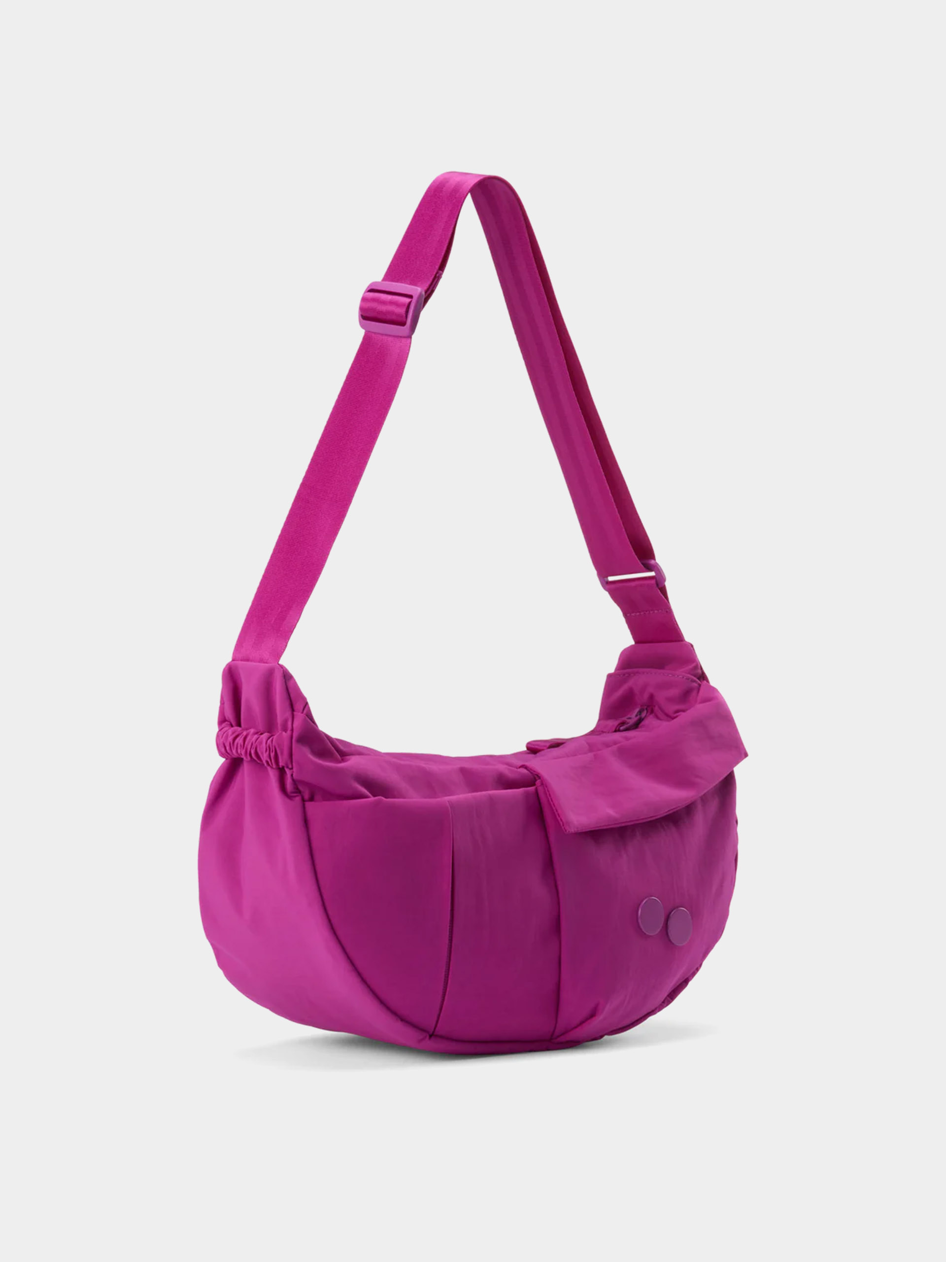 PinqPonq Schultertasche Krumm Medium (crinkle fuchsia)