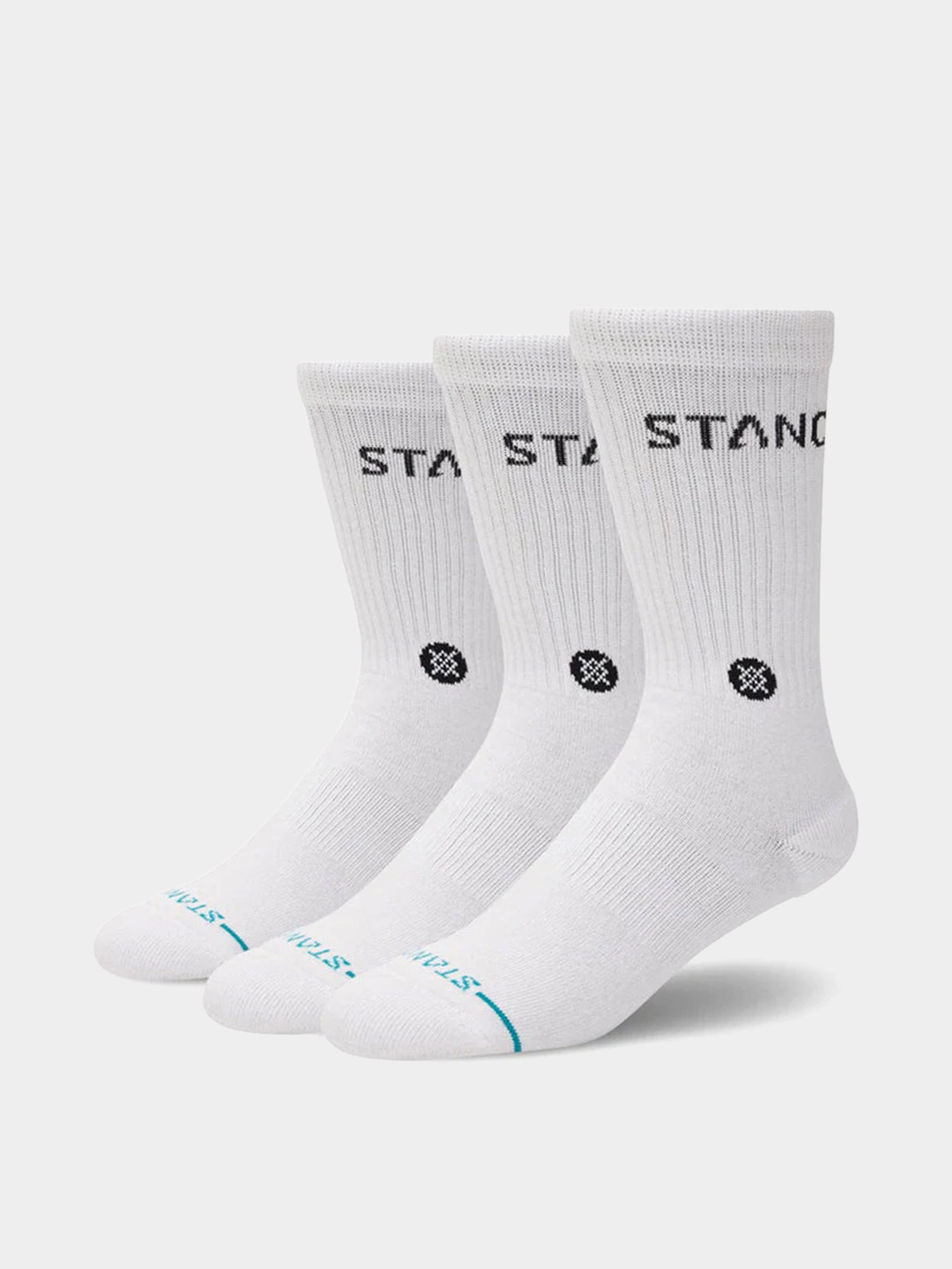 Stance Socks Origin 3 Pack Quarter (white)