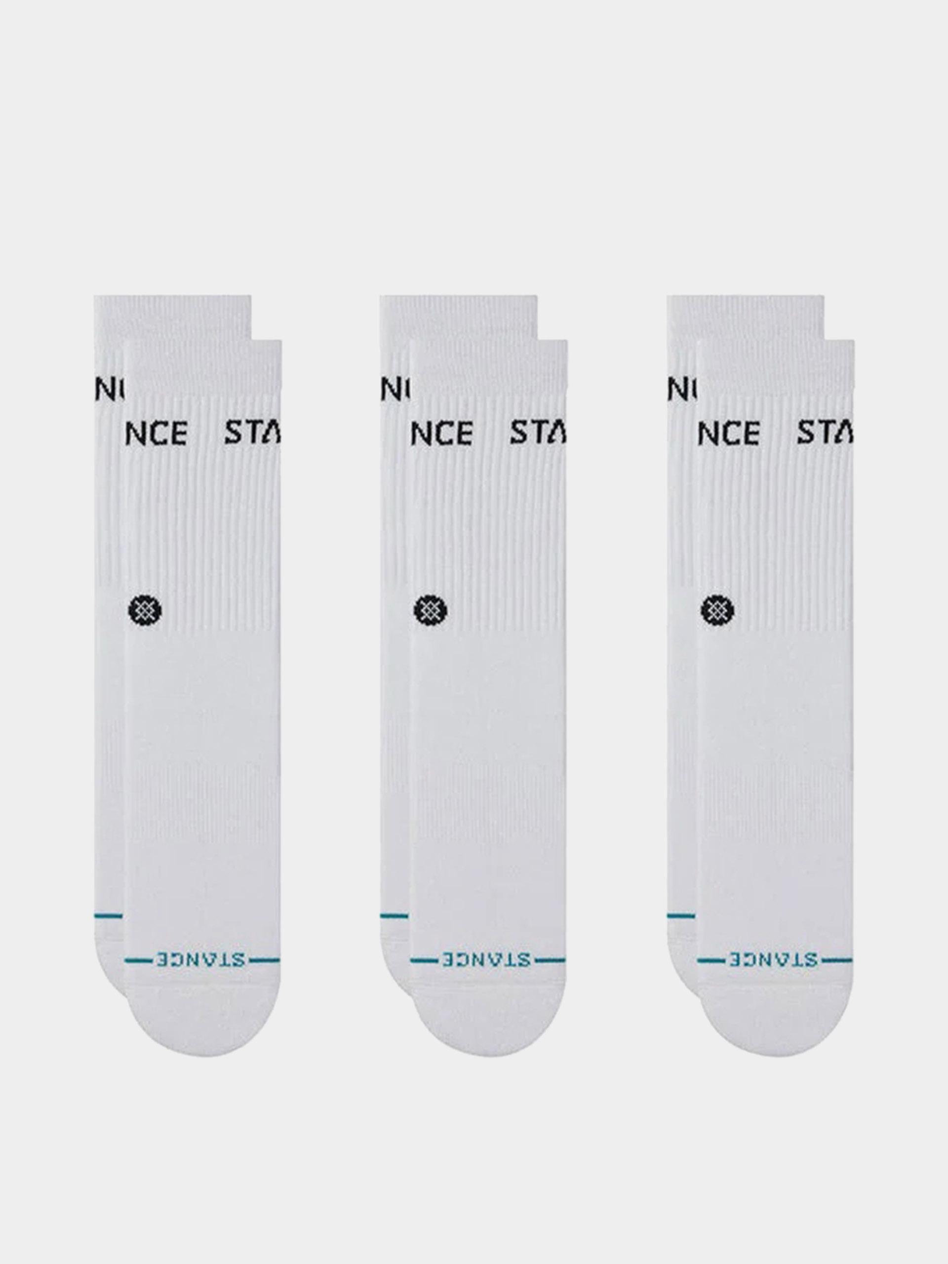 Stance Socks Origin 3 Pack Quarter (white)