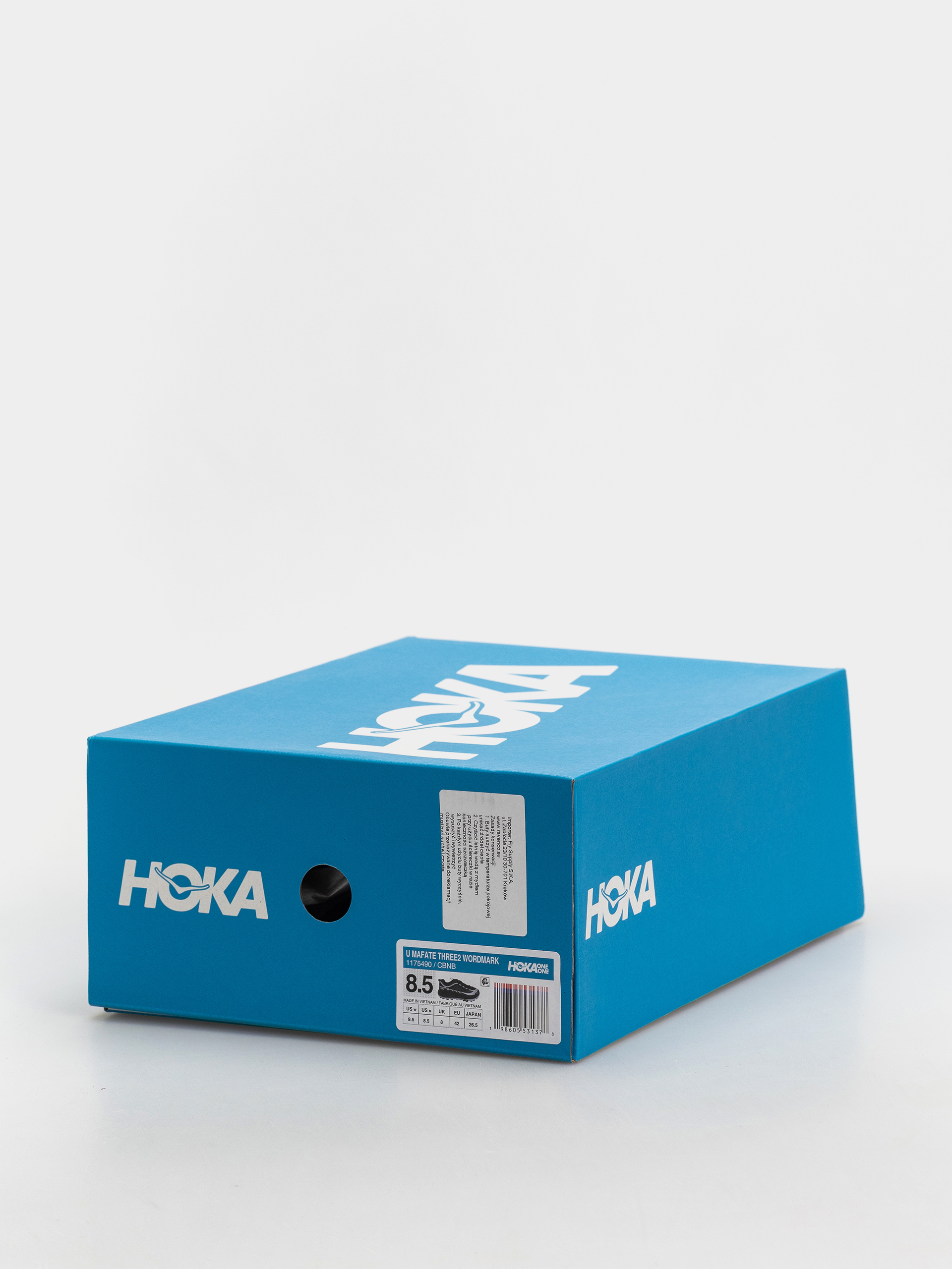 Hoka Schuhe Mafate Three2 Wordmark (carbon black/ambient blue)