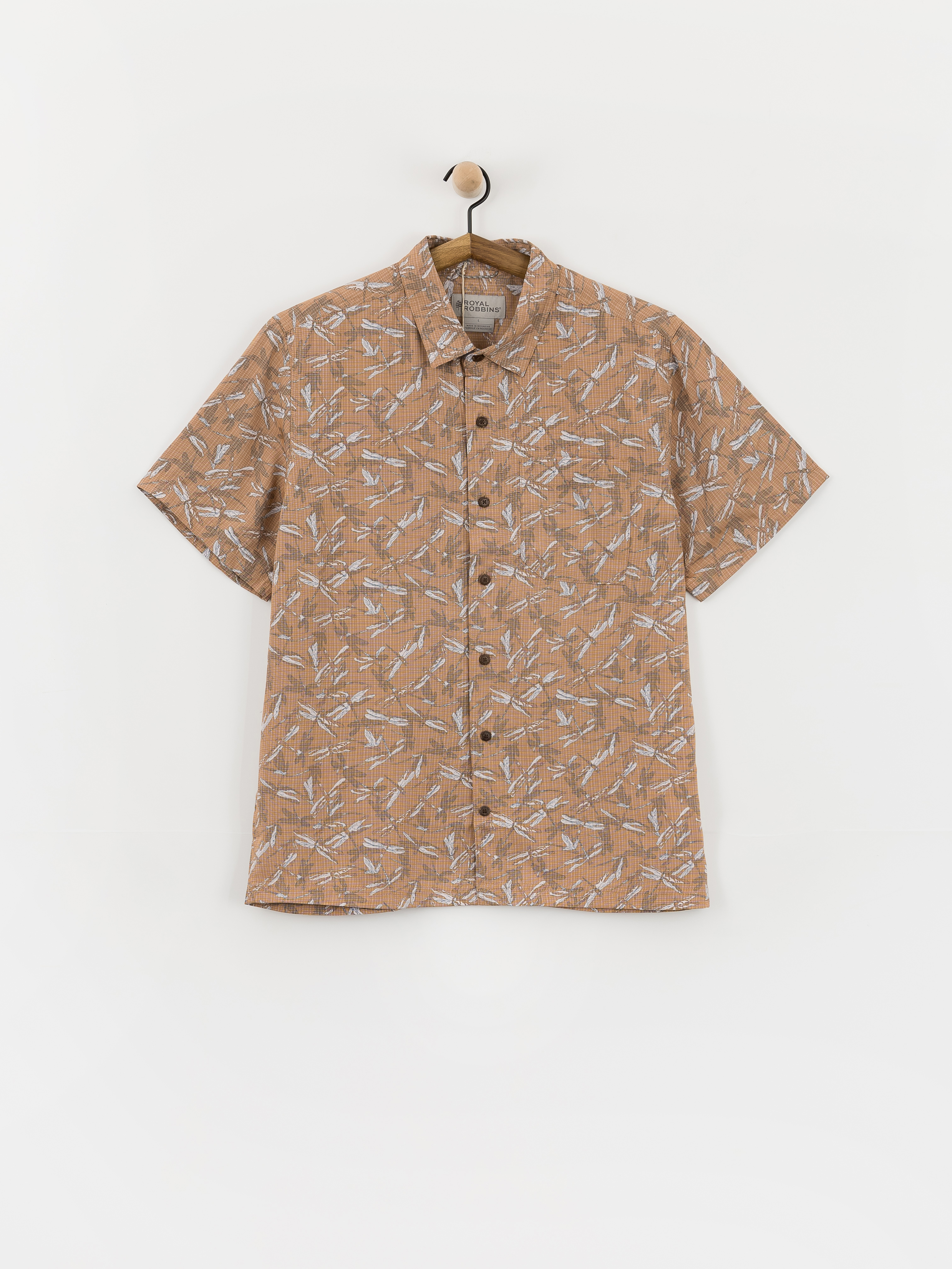 Royal Robbins Camino Pucker Shirt (pecan dragonfly pt)