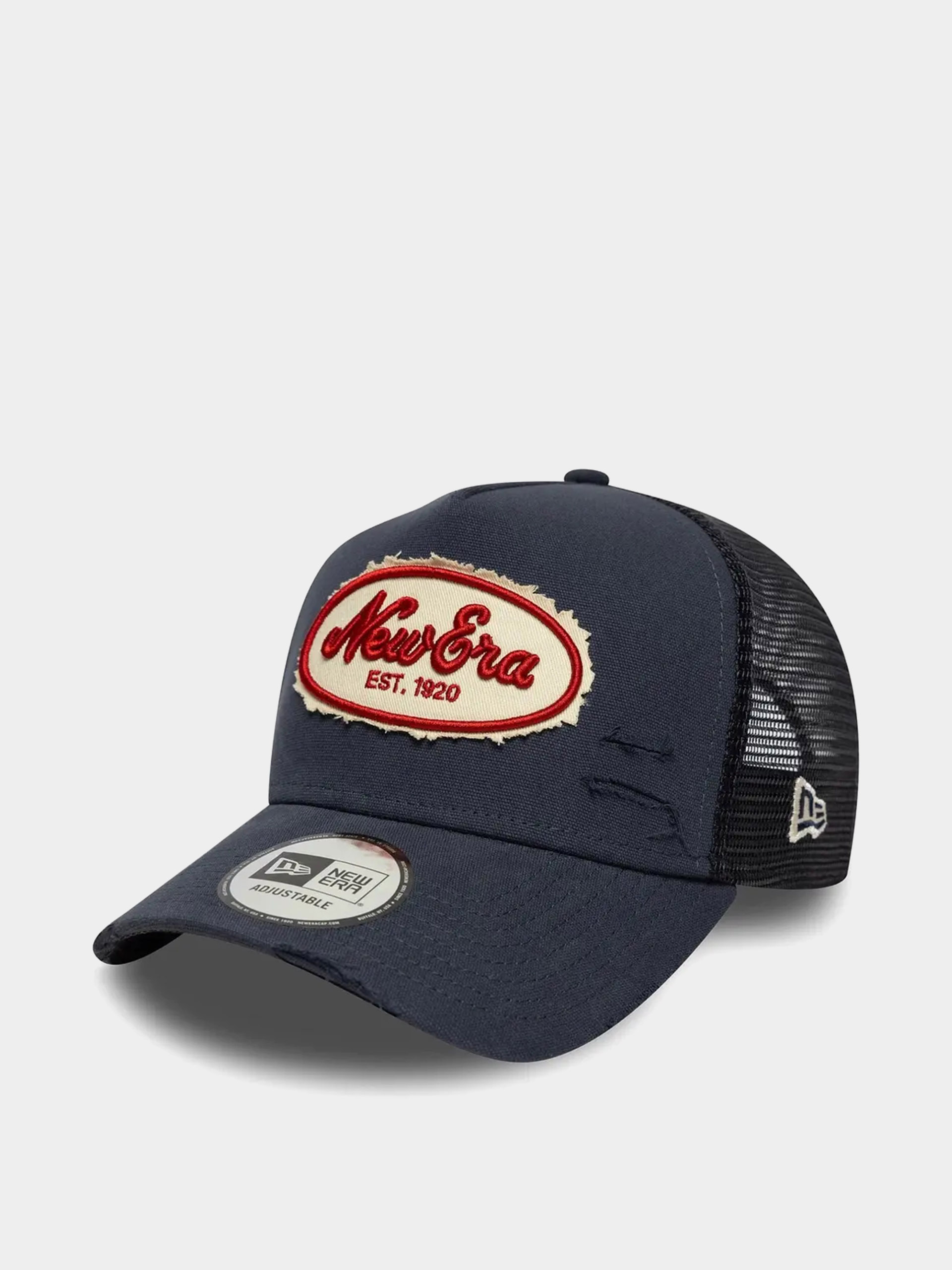 New Era Cap Oval Canvas Distress Trucker (navy)