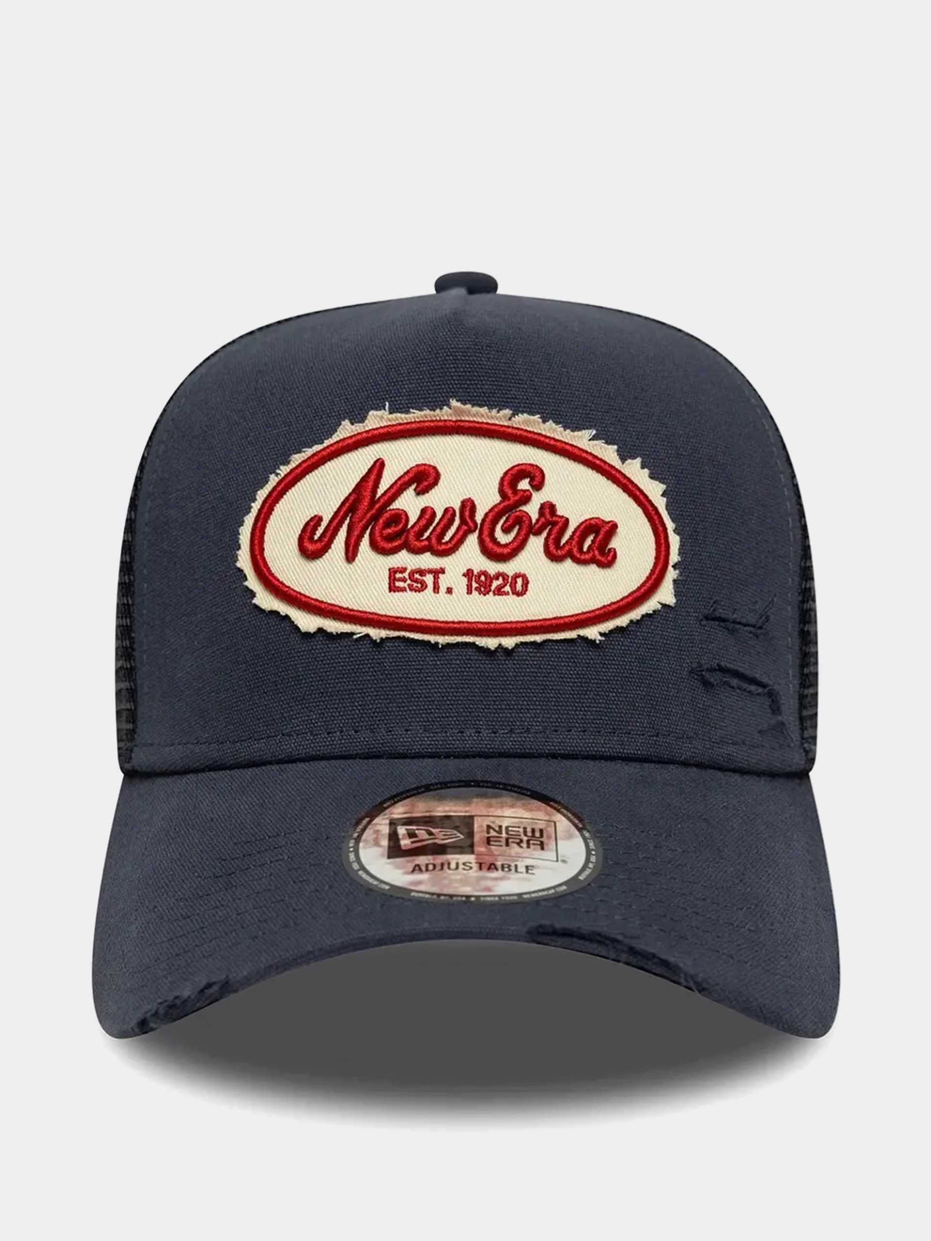 New Era Cap Oval Canvas Distress Trucker (navy)
