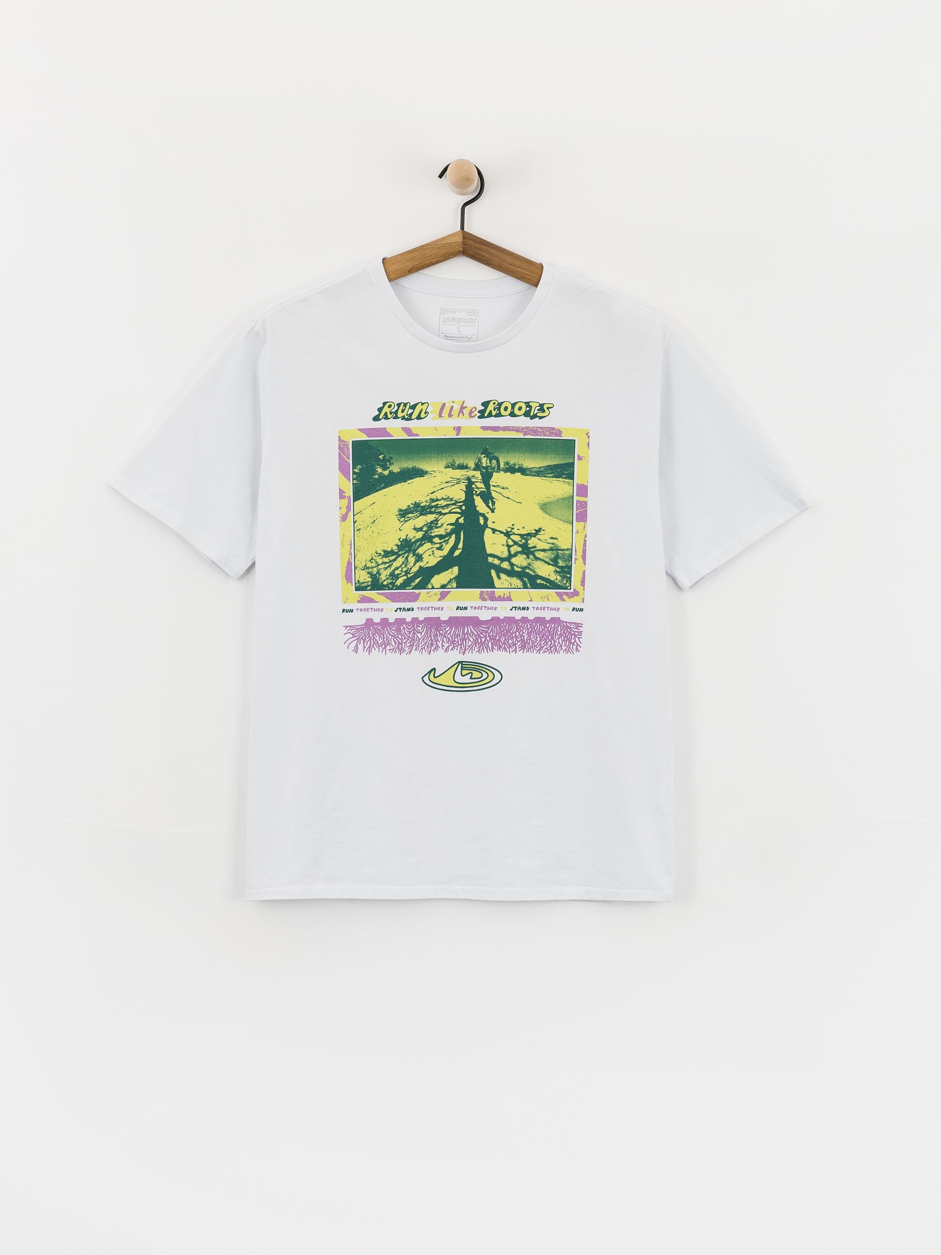 Patagonia T-Shirt Run Like Roots (white)