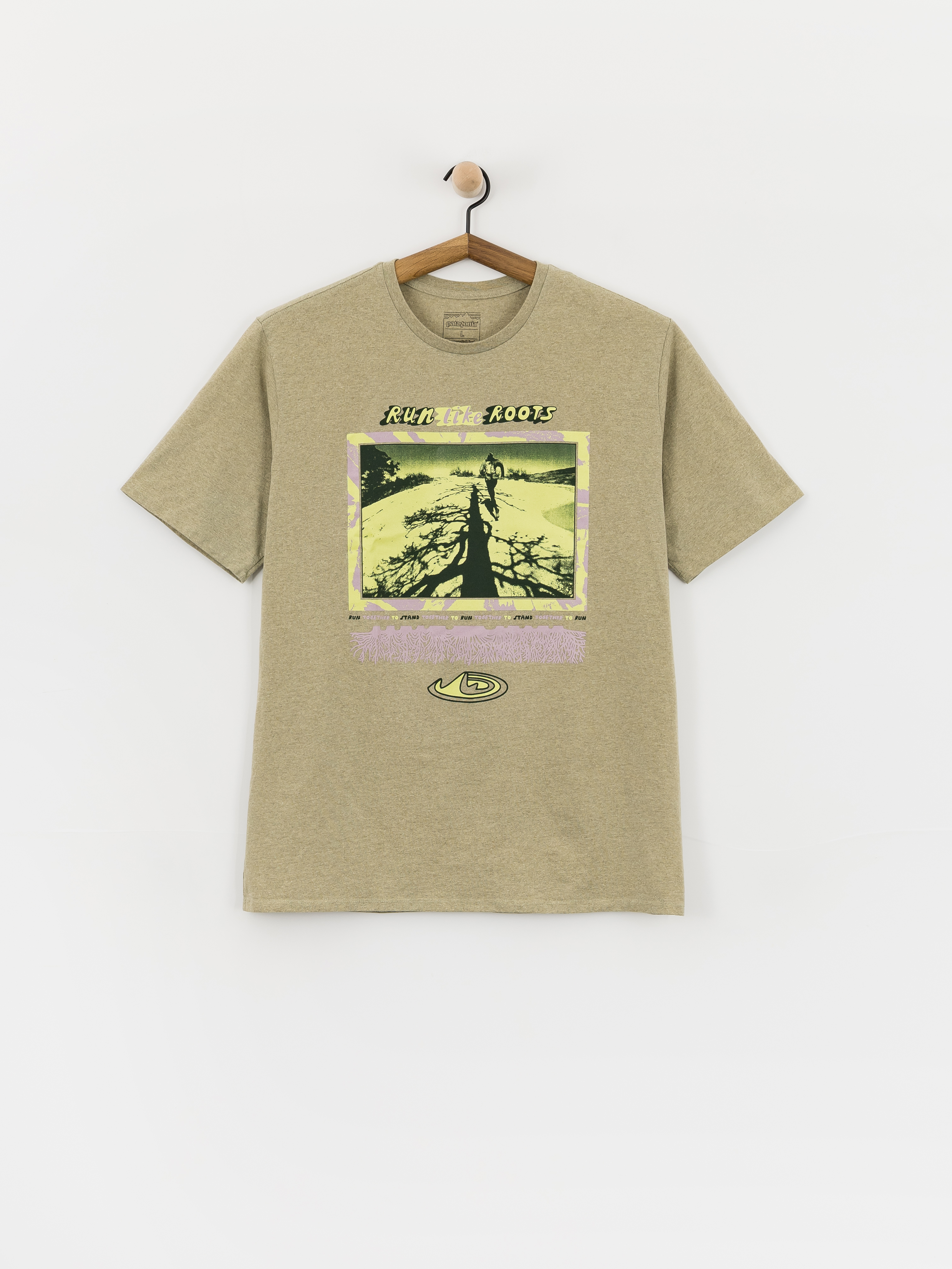 Patagonia Run Like Roots T-shirt (gumtree green)