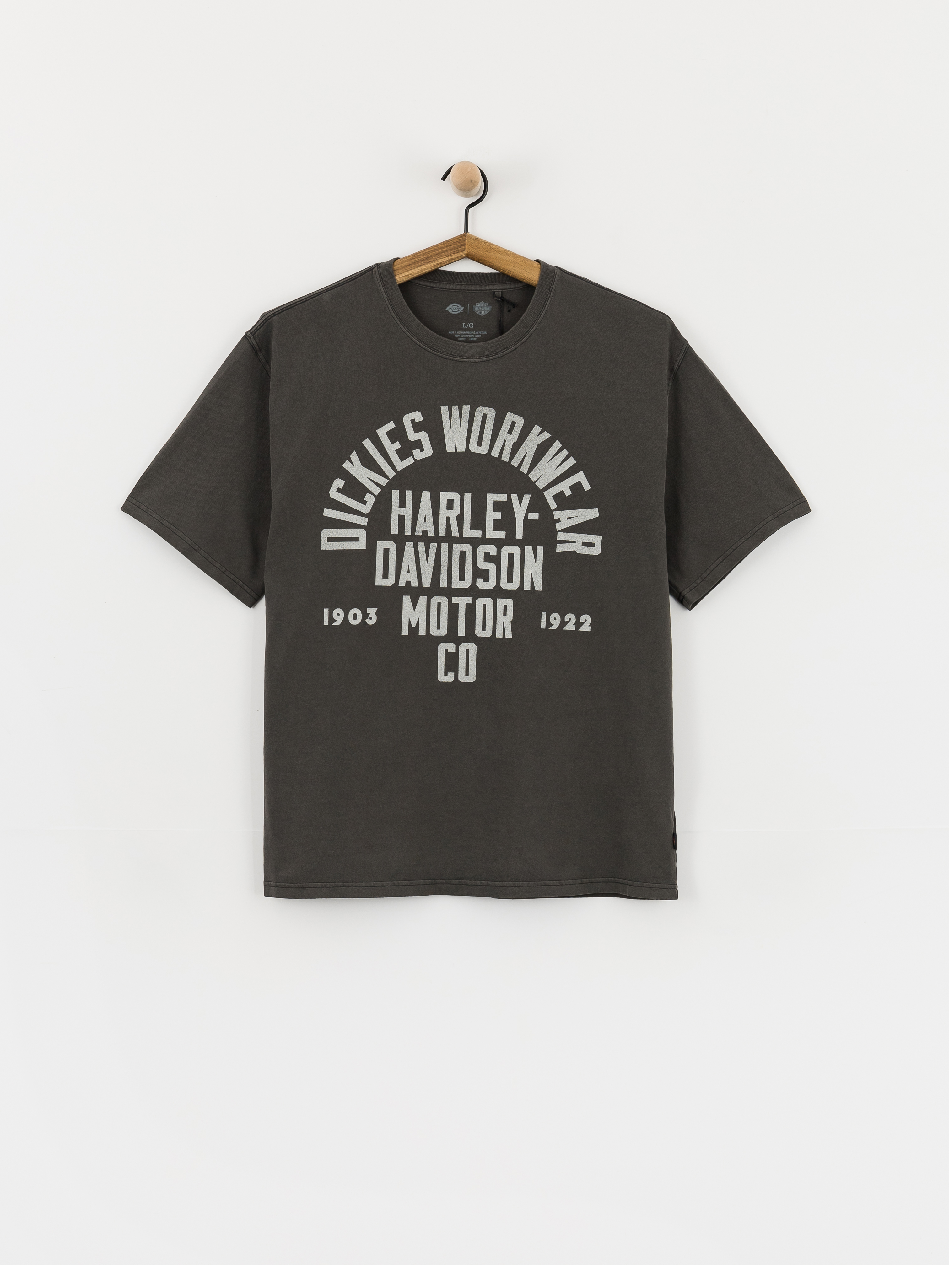 Dickies T-Shirt X Harley Davidson Vintage Wash - black (black)