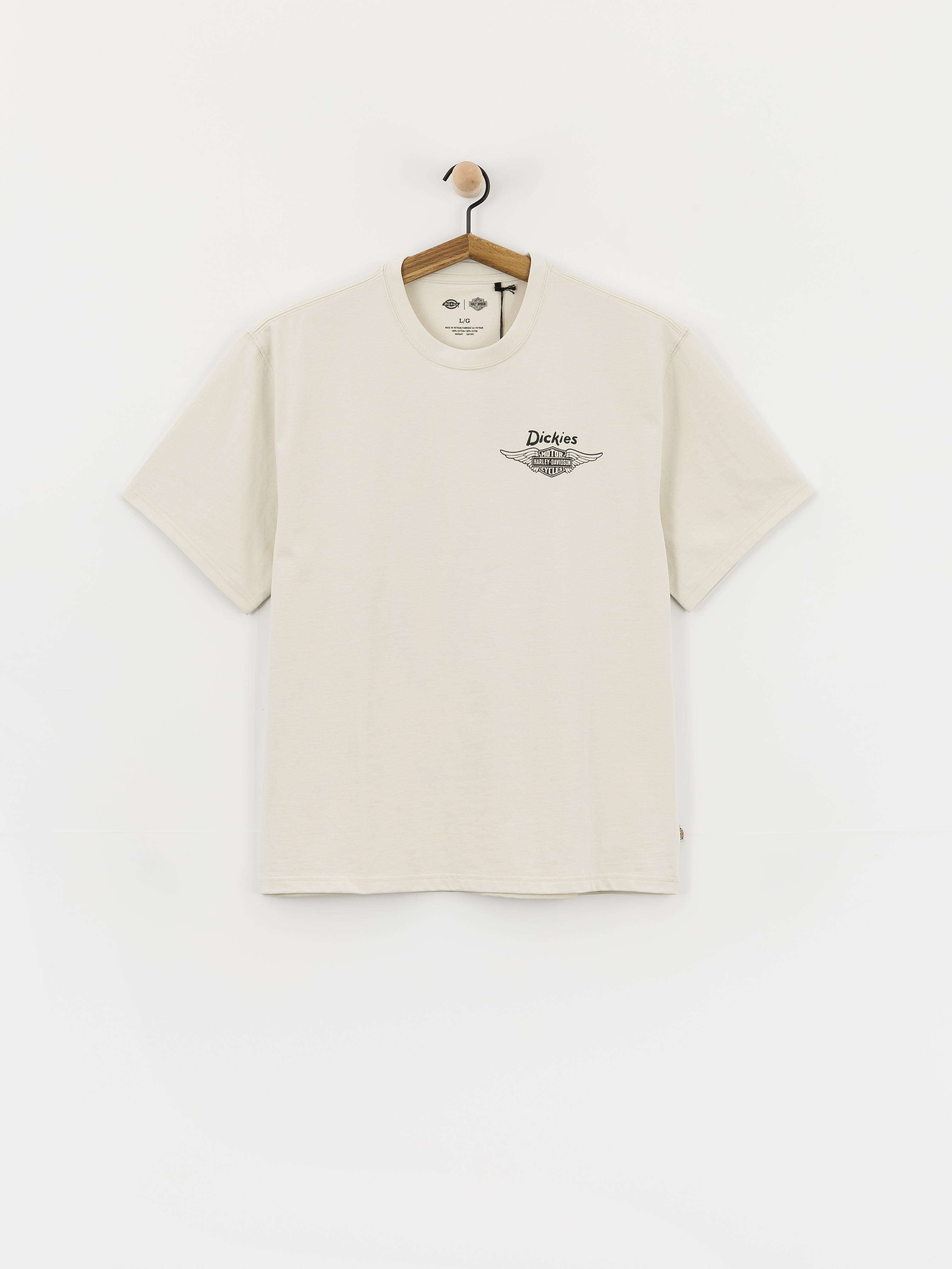 Dickies T-Shirt X Harley Davidson Vintage Wash - white (bone)