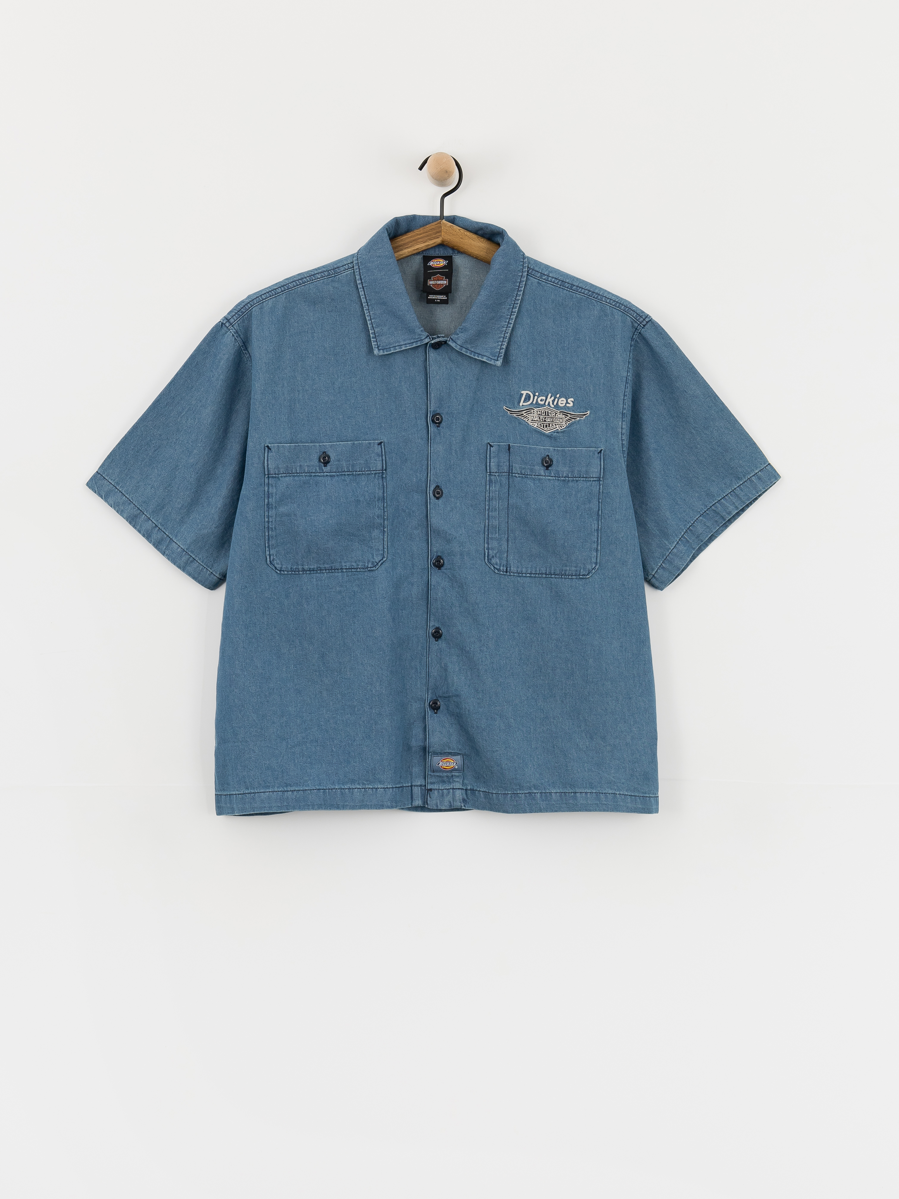Dickies Shirt X Harley Davidson Boxy Chambray Work (blue chambray)