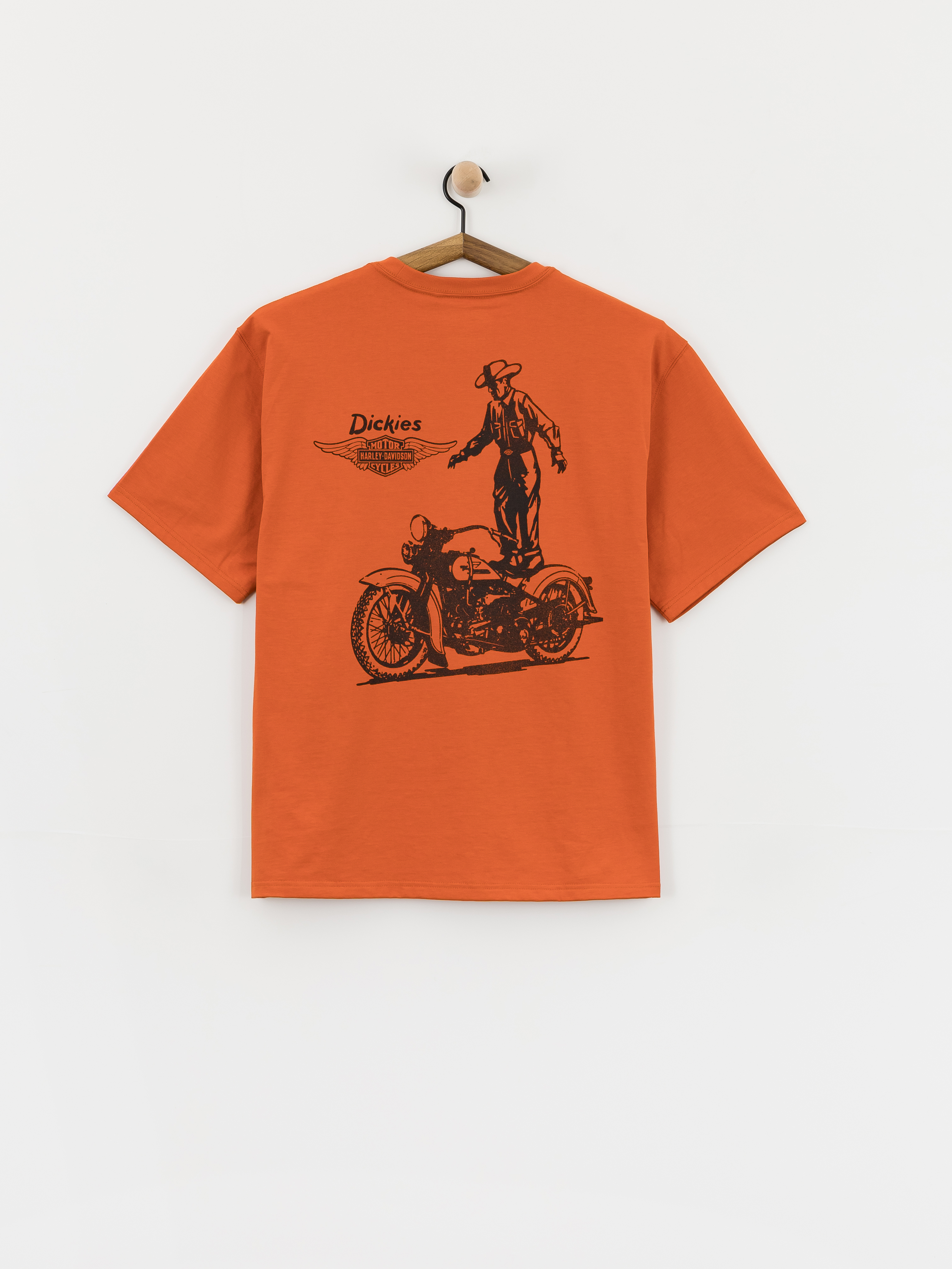 Dickies T-Shirt X Harley Davidson Vintage Wash - orange (hd