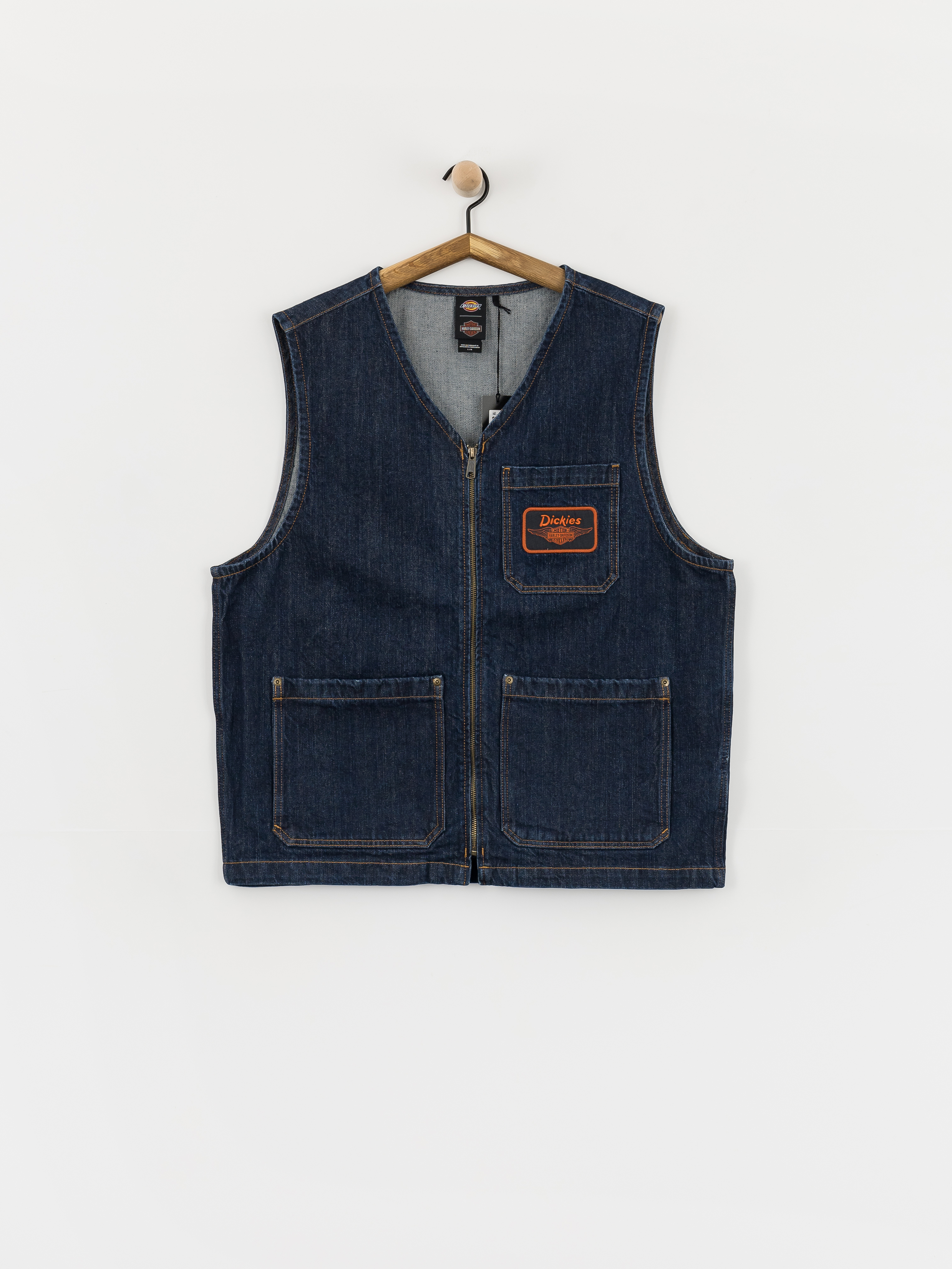 Dickies Weste X Harley Davidson Denim (rinsed indigo blue)
