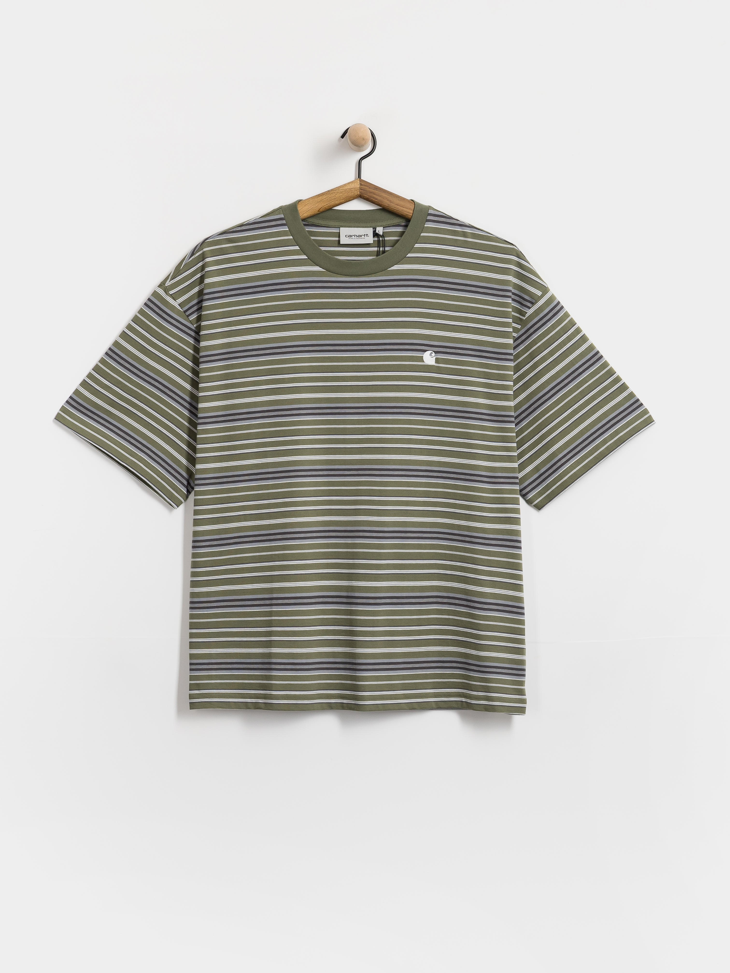 Carhartt WIP Zane T-Shirt (zane stripe/dollar green)