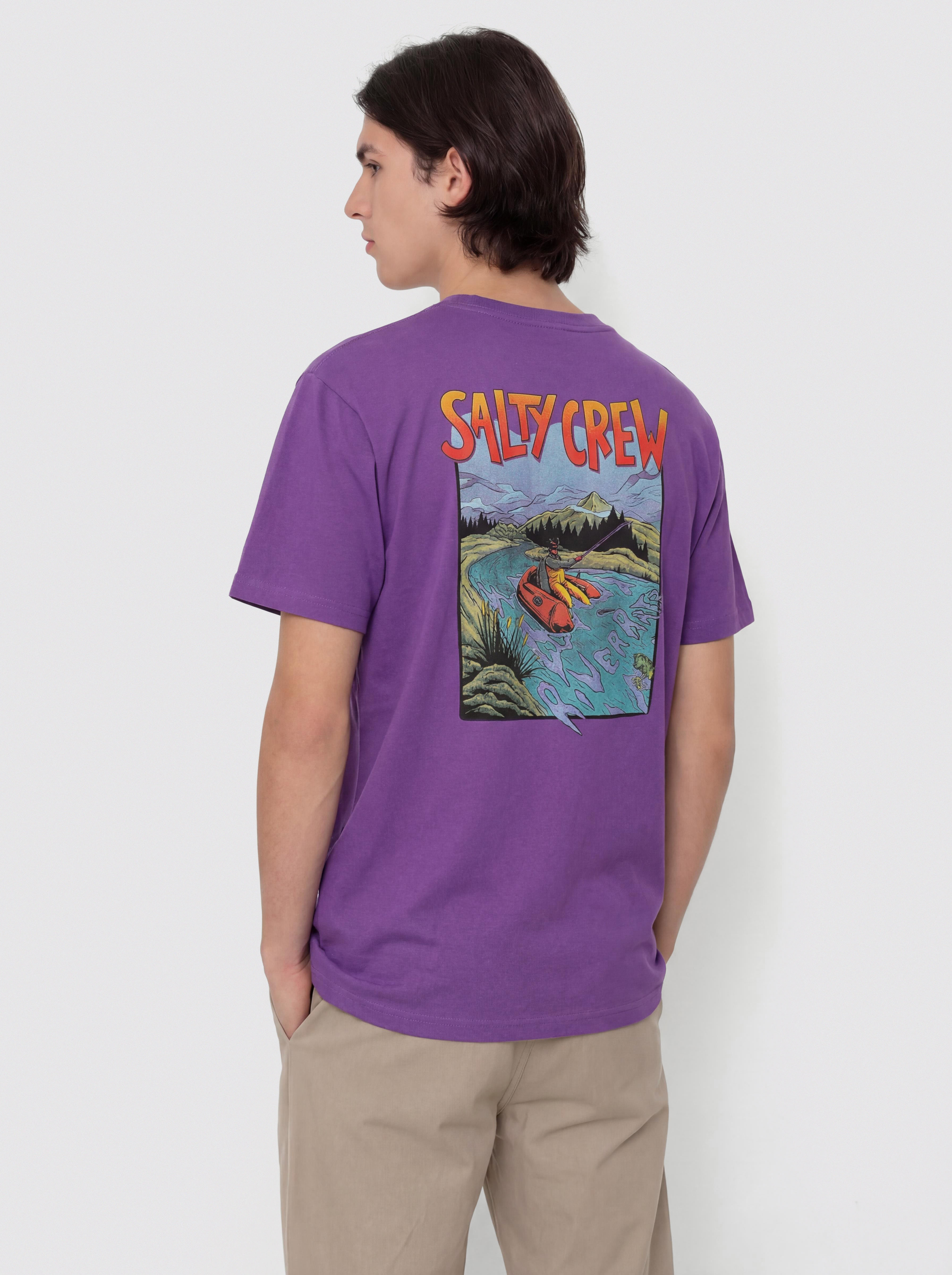 Salty Crew T-Shirt River Rats (purple heart)
