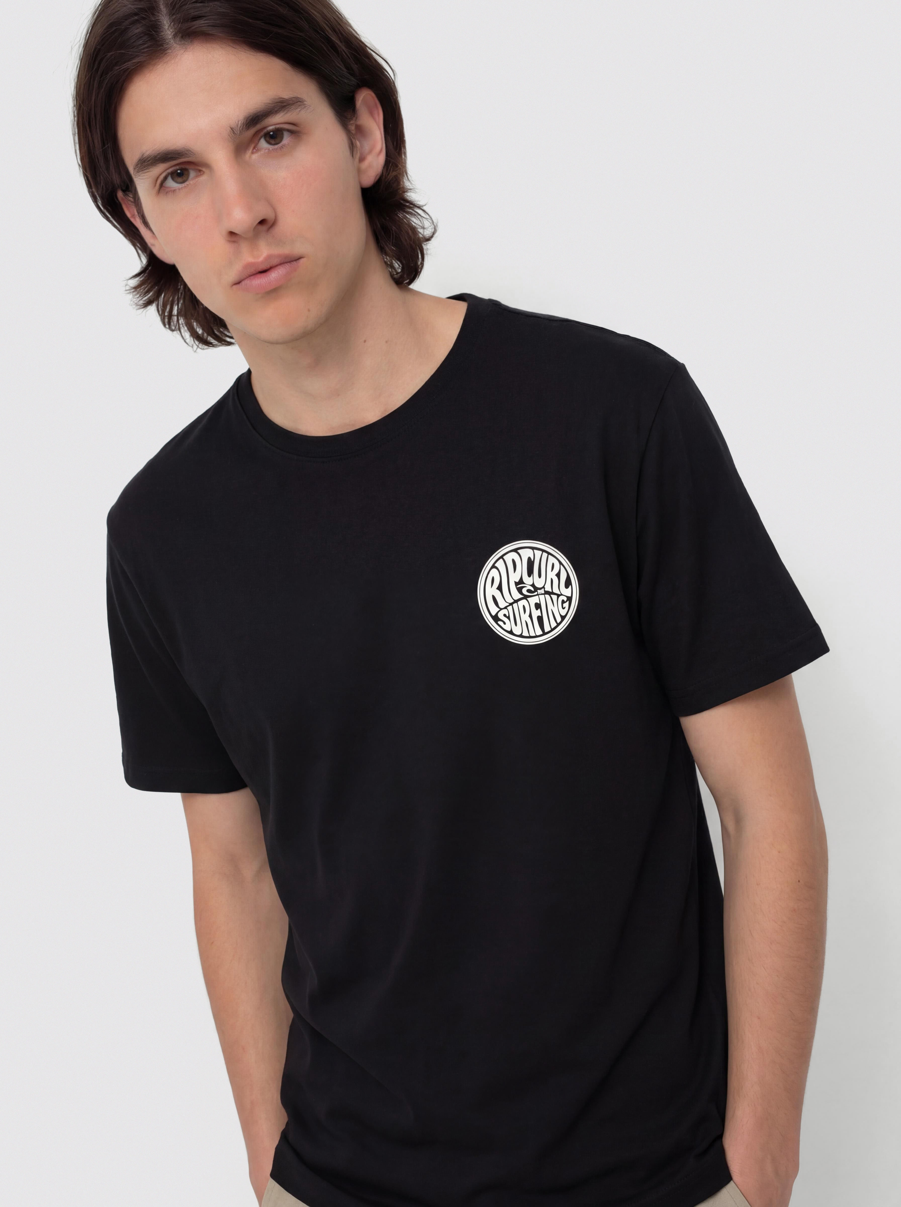 Rip Curl Surf Revival Capture Tee – T-shirt Uomo Nera – 100% Cotone
