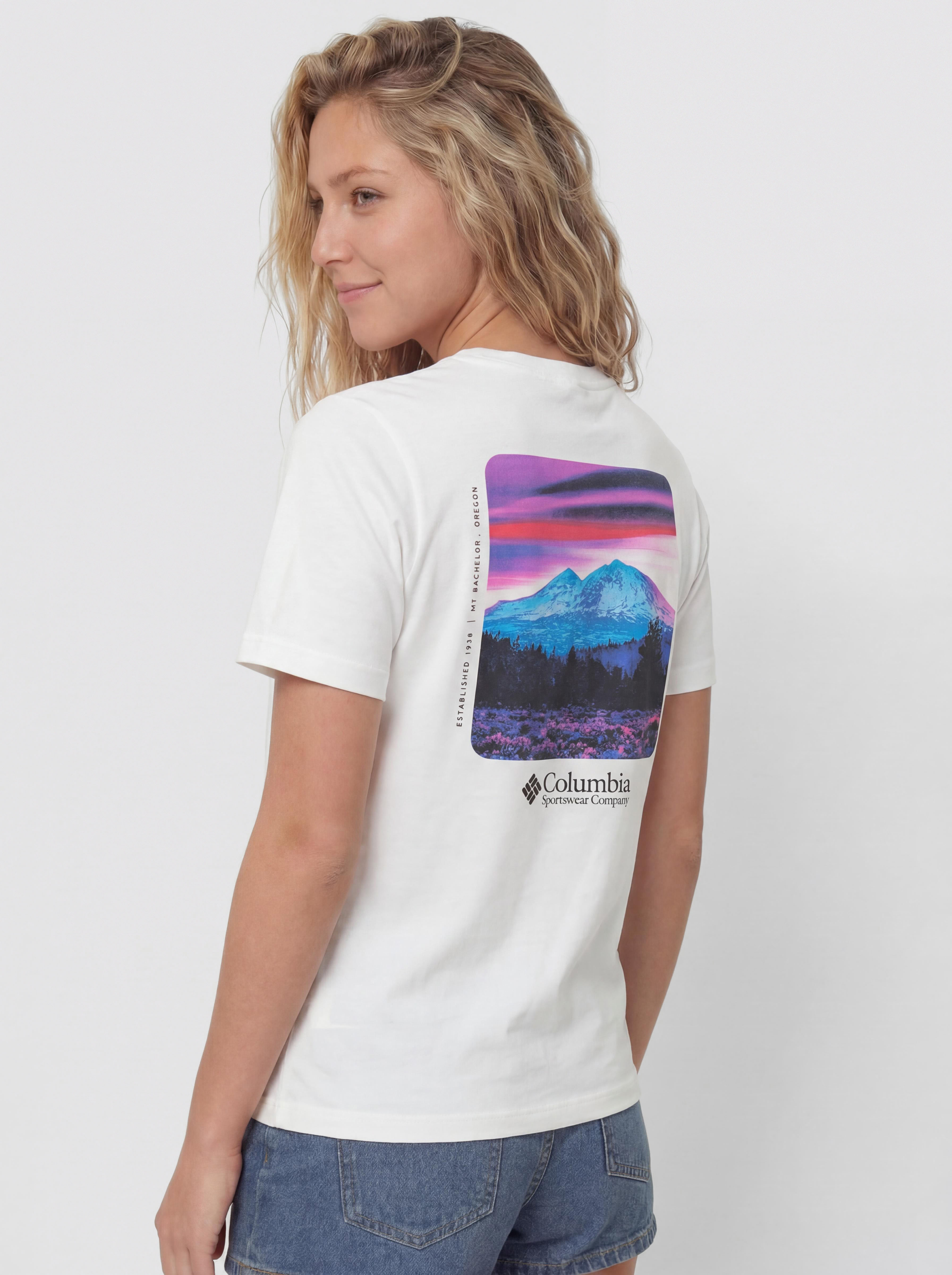 Columbia CSC Heavyweight Graphic Wmn T-Shirt (white/hoodscape)