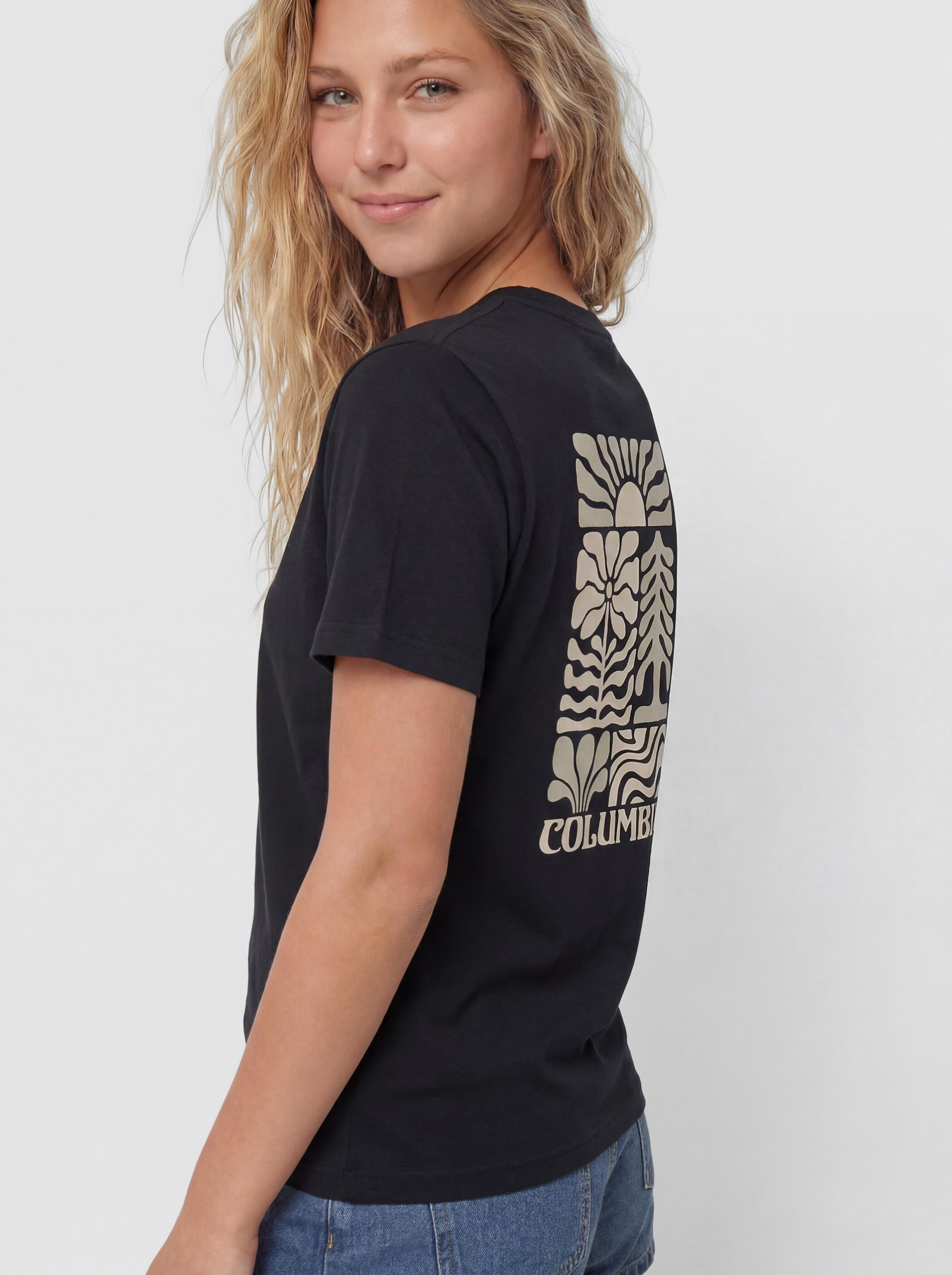 Columbia Rolling Bend Graphic Oversized Wmn T-Shirt (black/floral groove)