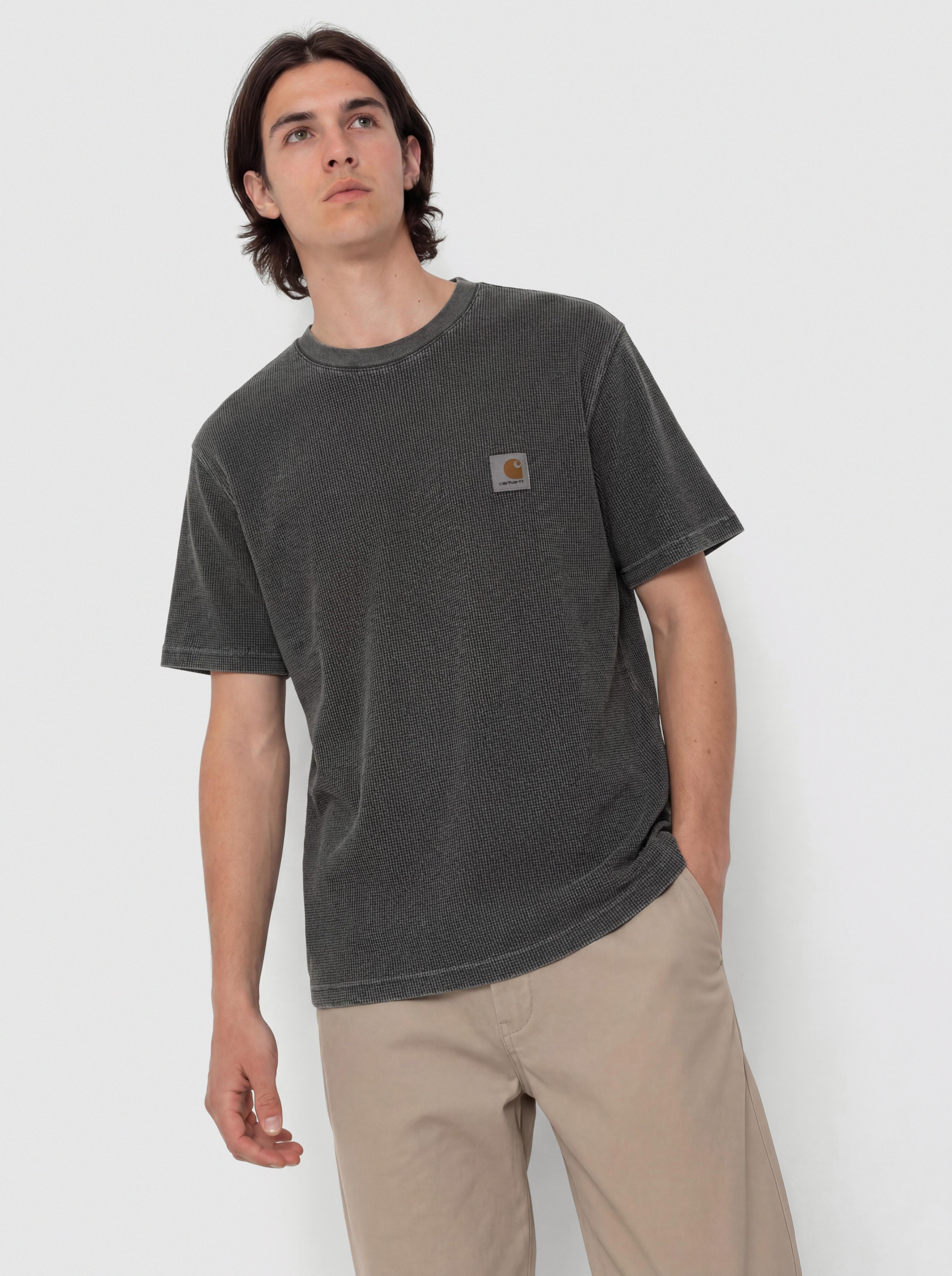 Carhartt WIP T-Shirt Nelson Waffle (black)