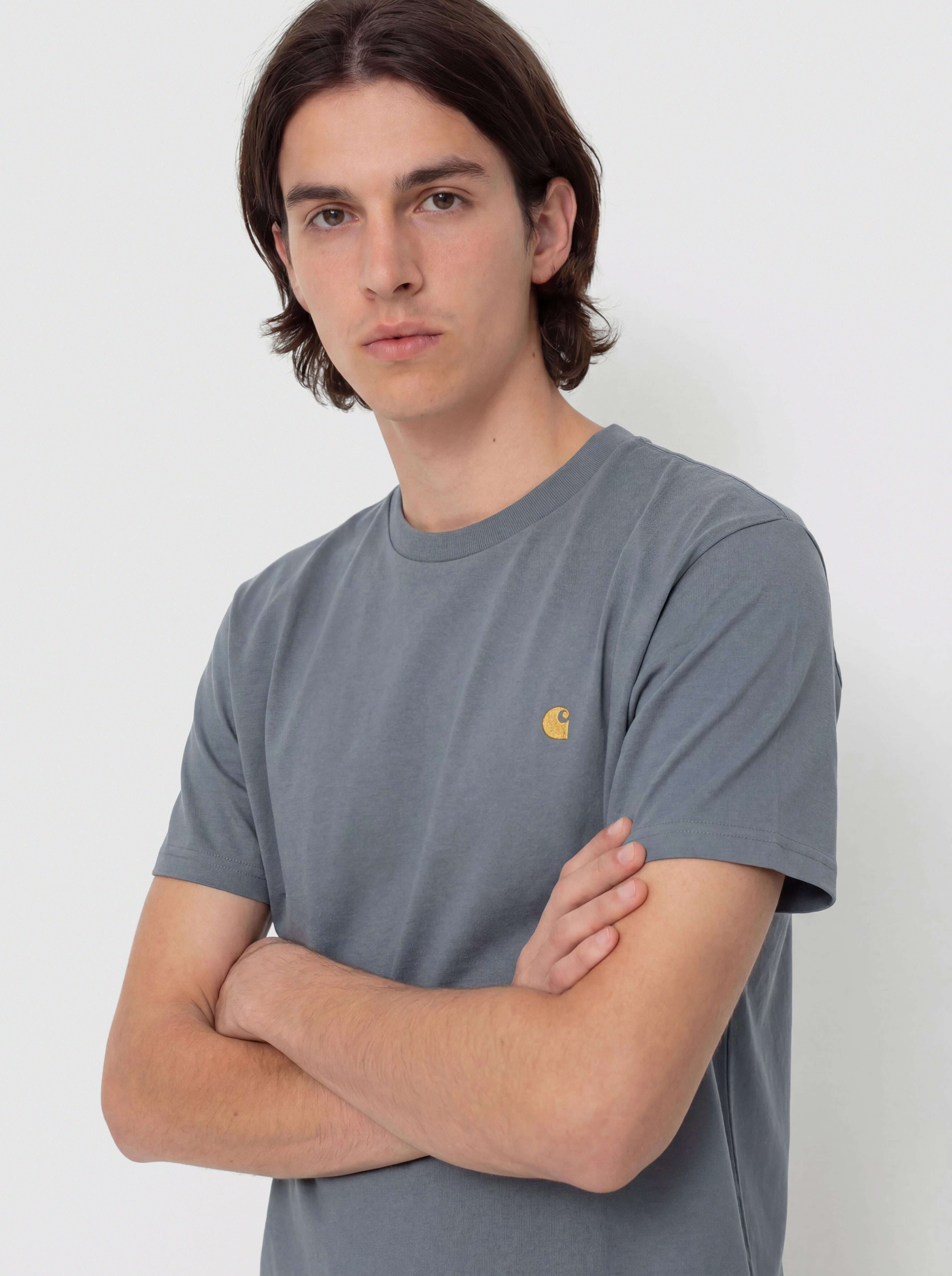 Carhartt WIP T-Shirt Chase (cozy blue/gold)