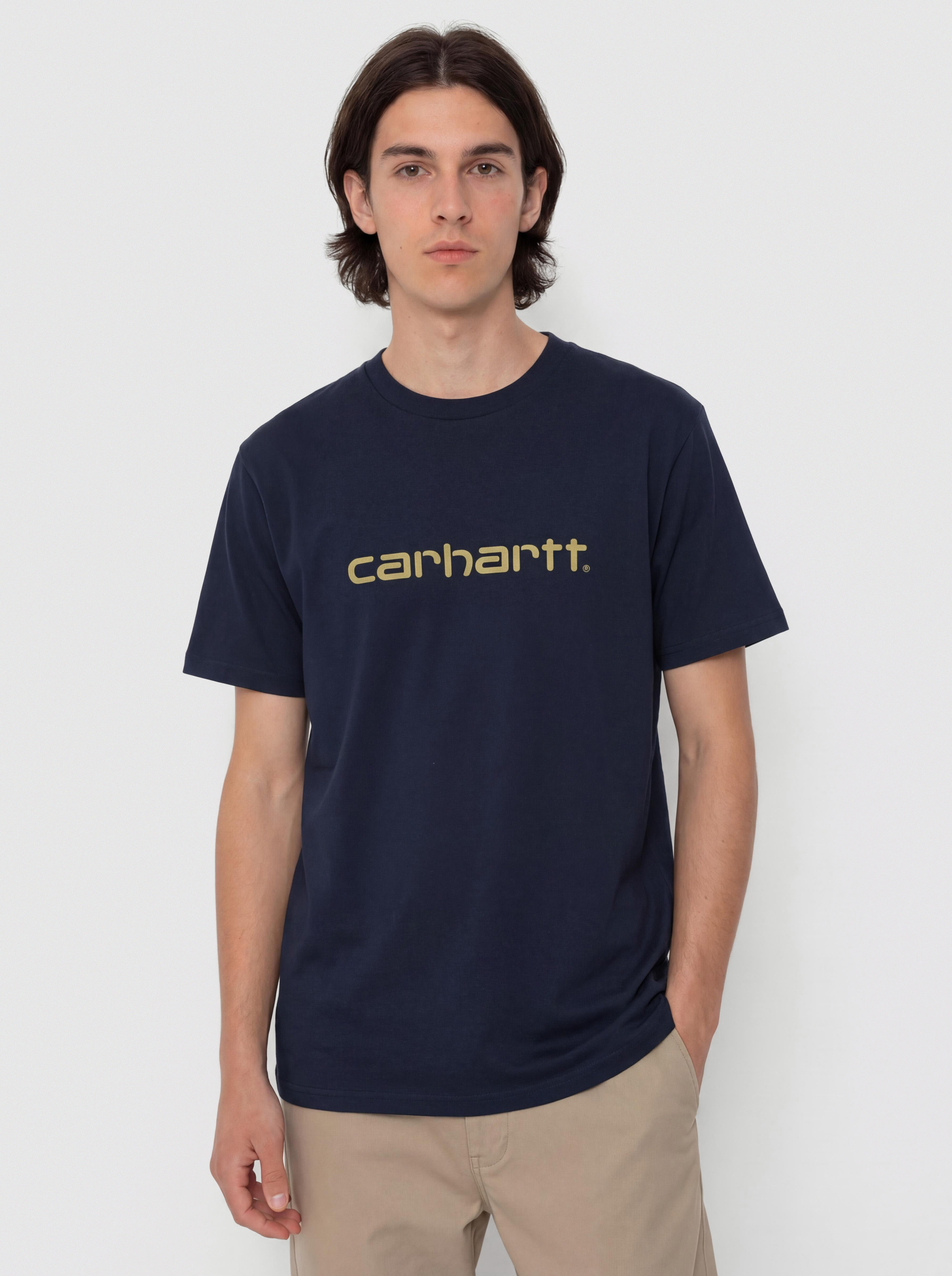 Carhartt WIP T-Shirt Script (deep night/gentle green)