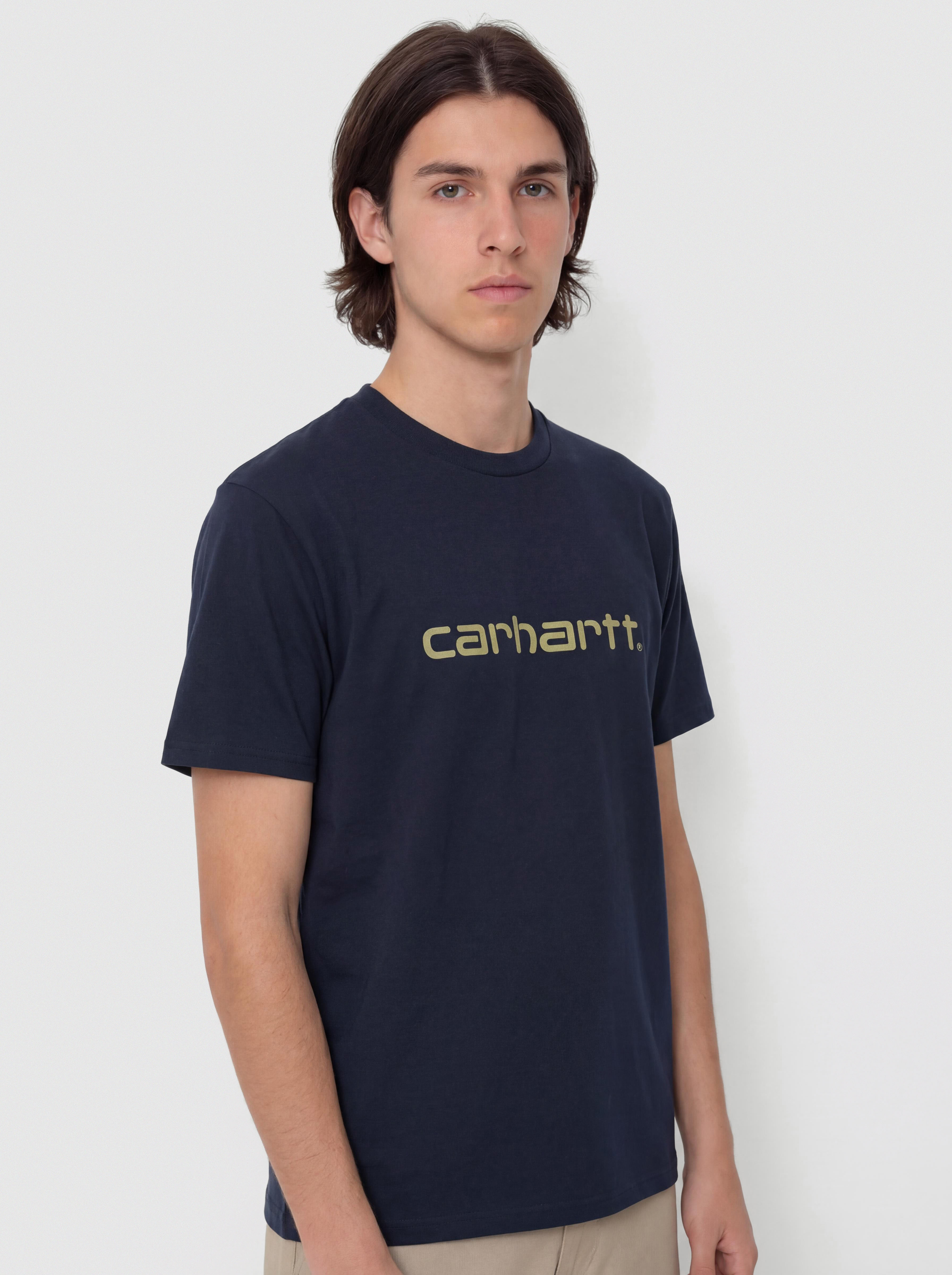 Carhartt WIP T-Shirt Script (deep night/gentle green)