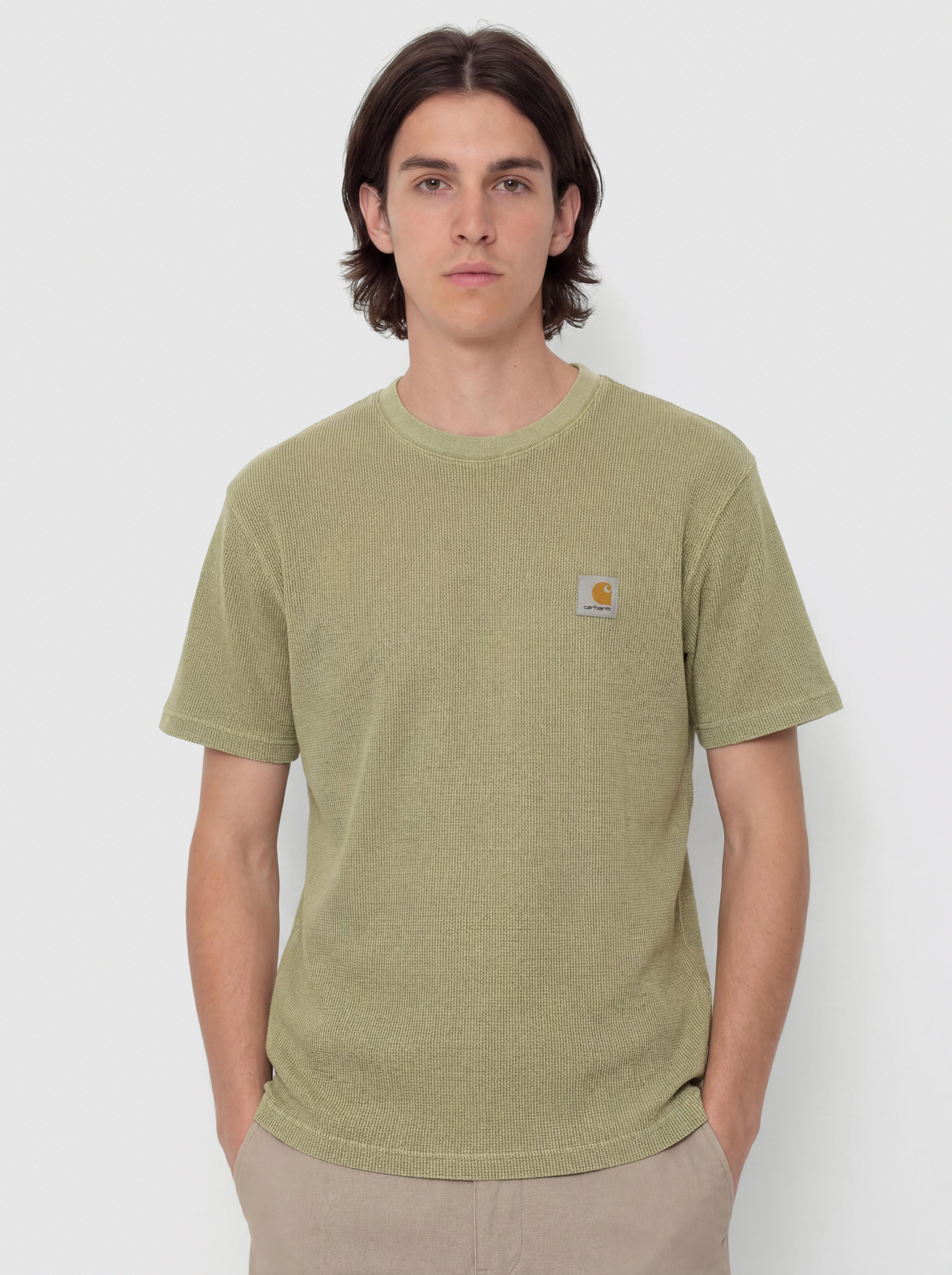 Carhartt WIP T-Shirt Nelson Waffle (gentle green)