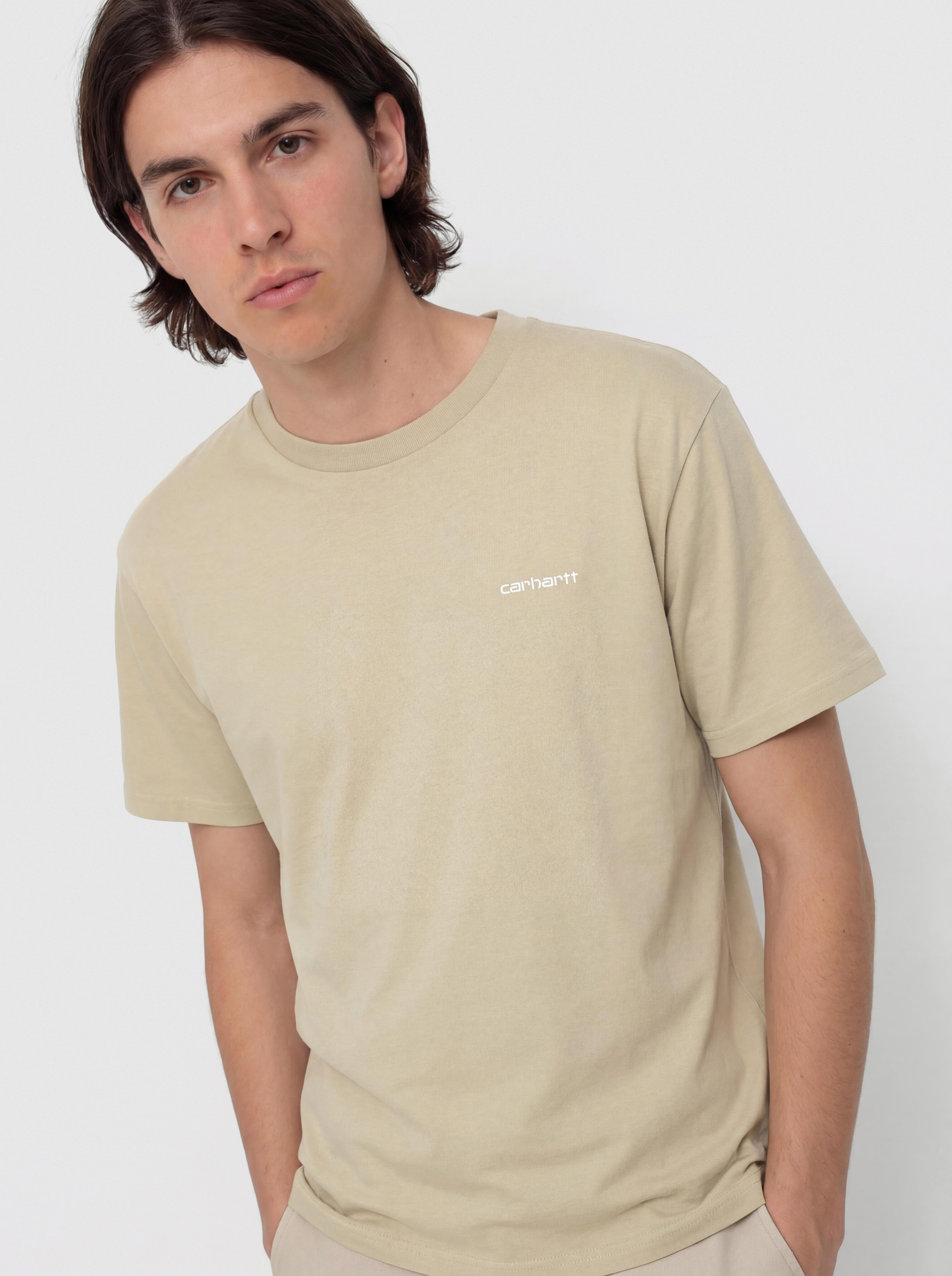 Carhartt WIP T-Shirt Script Embroidery (barchan/white)