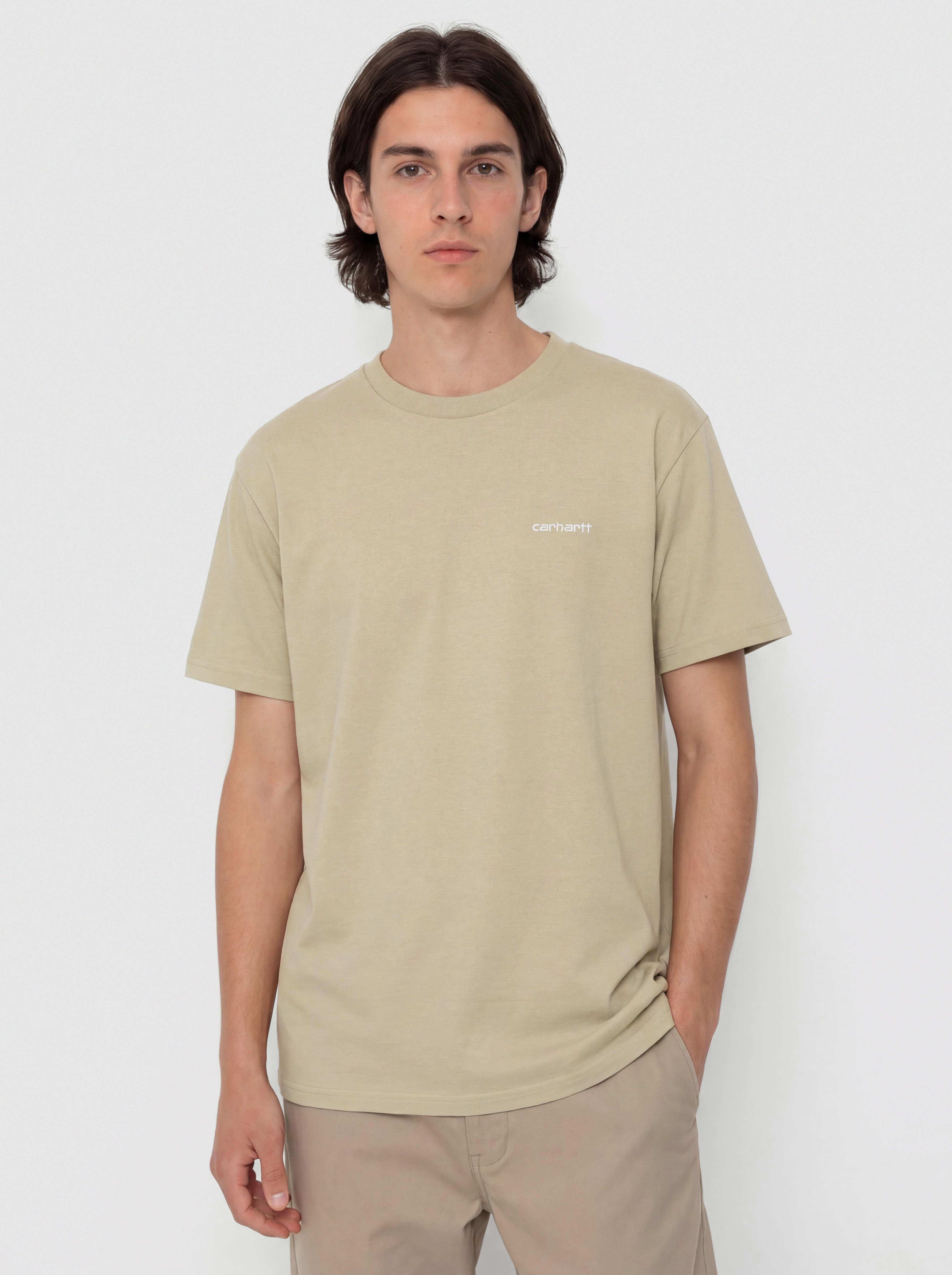 Carhartt WIP T-Shirt Script Embroidery (barchan/white)