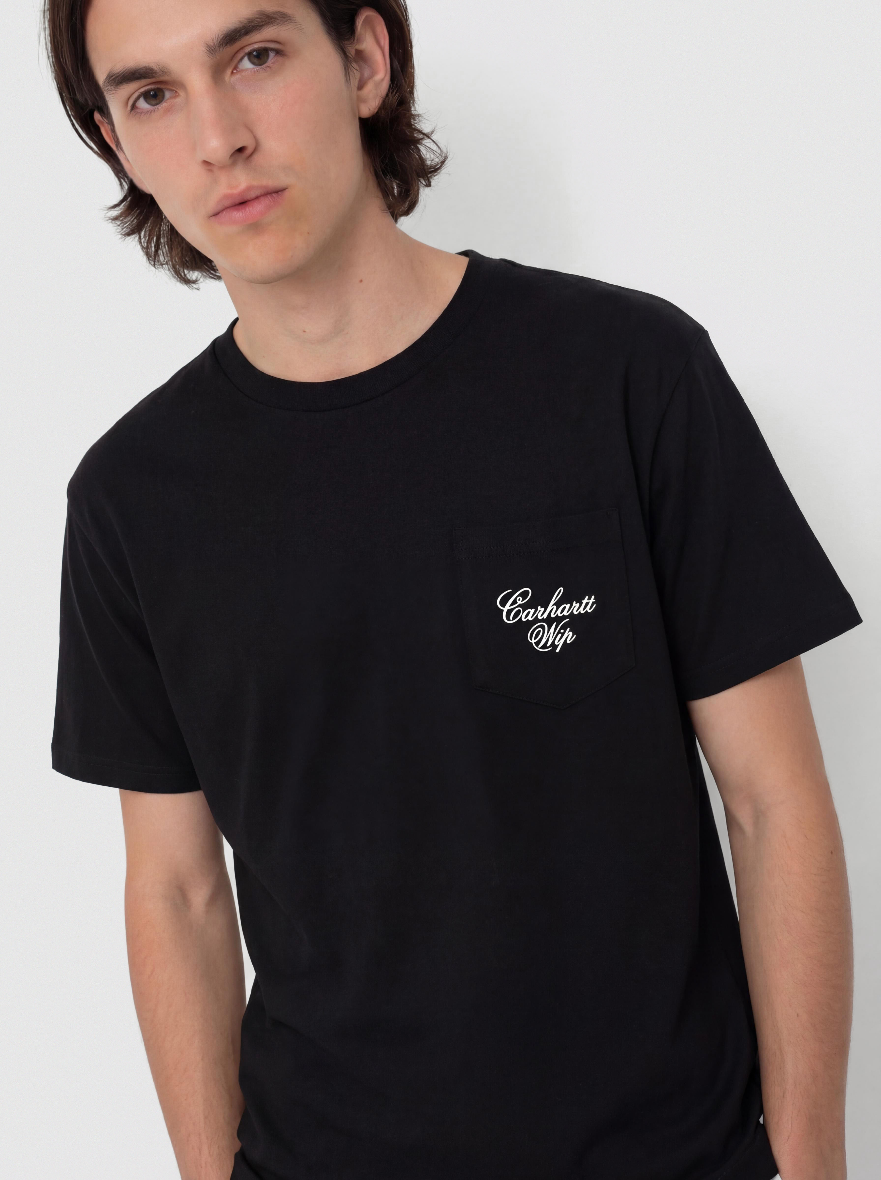 Carhartt WIP T-Shirt Longhand Pocket (black/white)