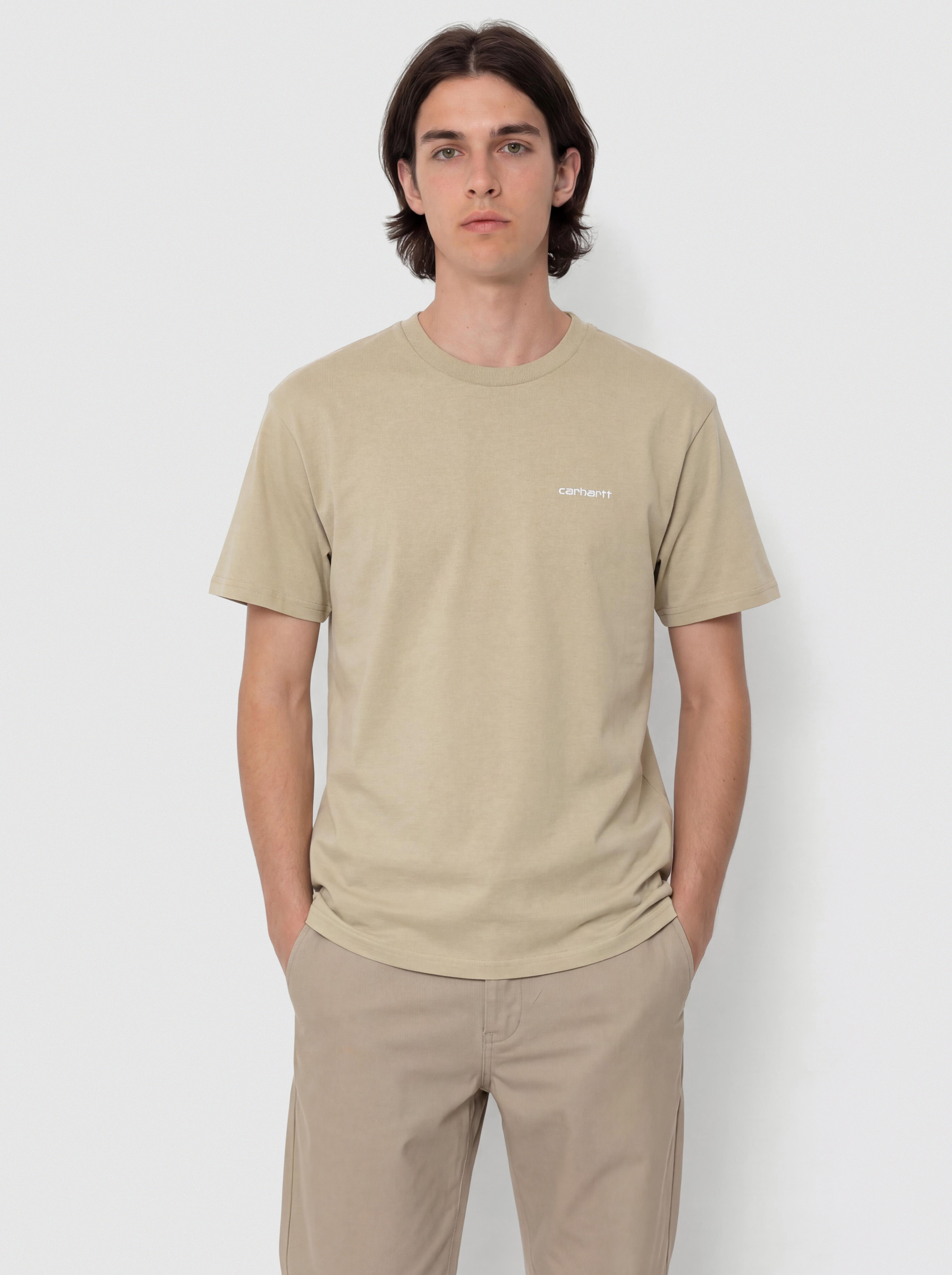 Carhartt WIP T-Shirt Script Embroidery (barchan/white)
