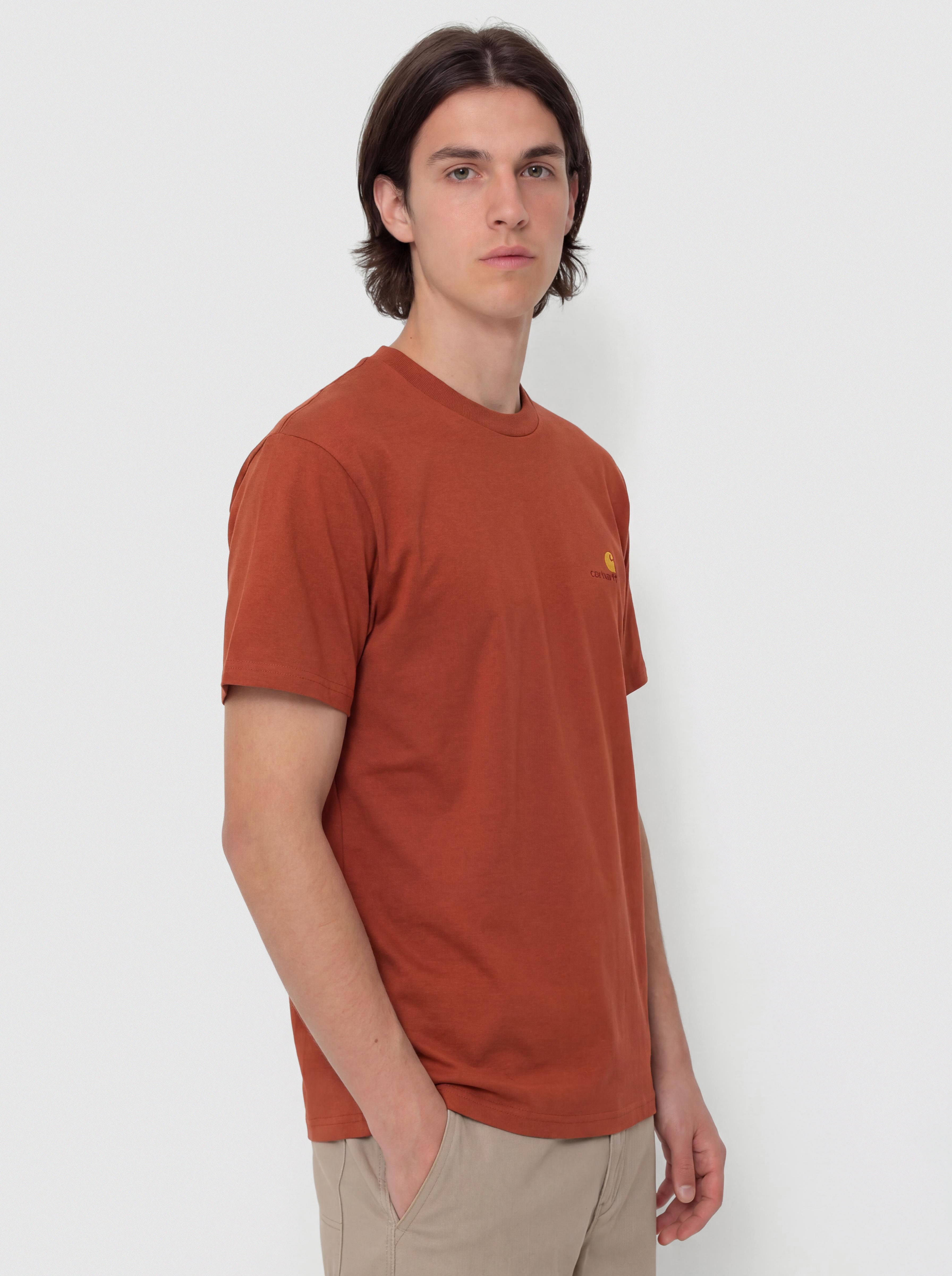 Carhartt WIP T-Shirt American Script (oxide red)