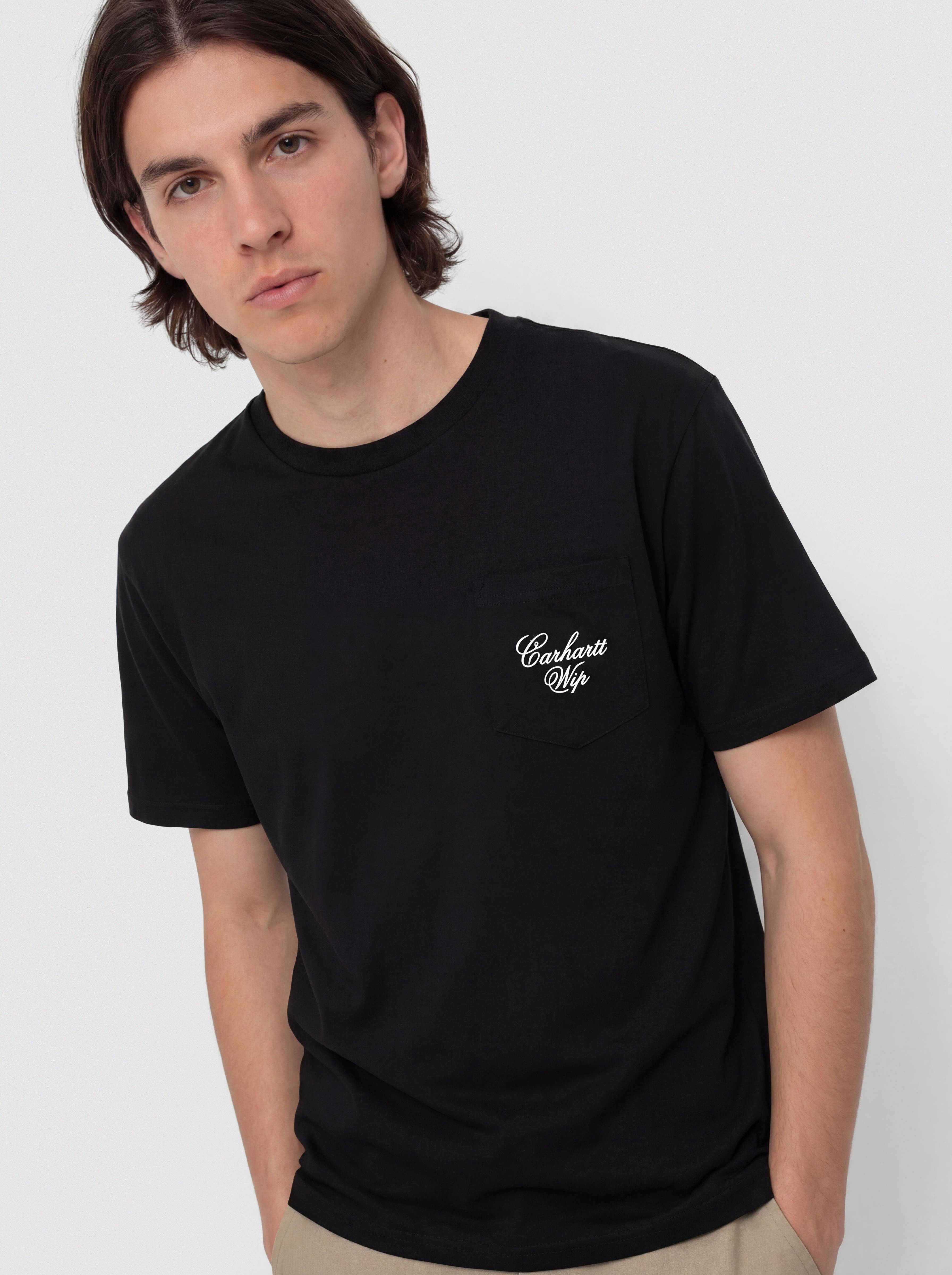 Carhartt WIP T-Shirt Longhand Pocket (black/white)
