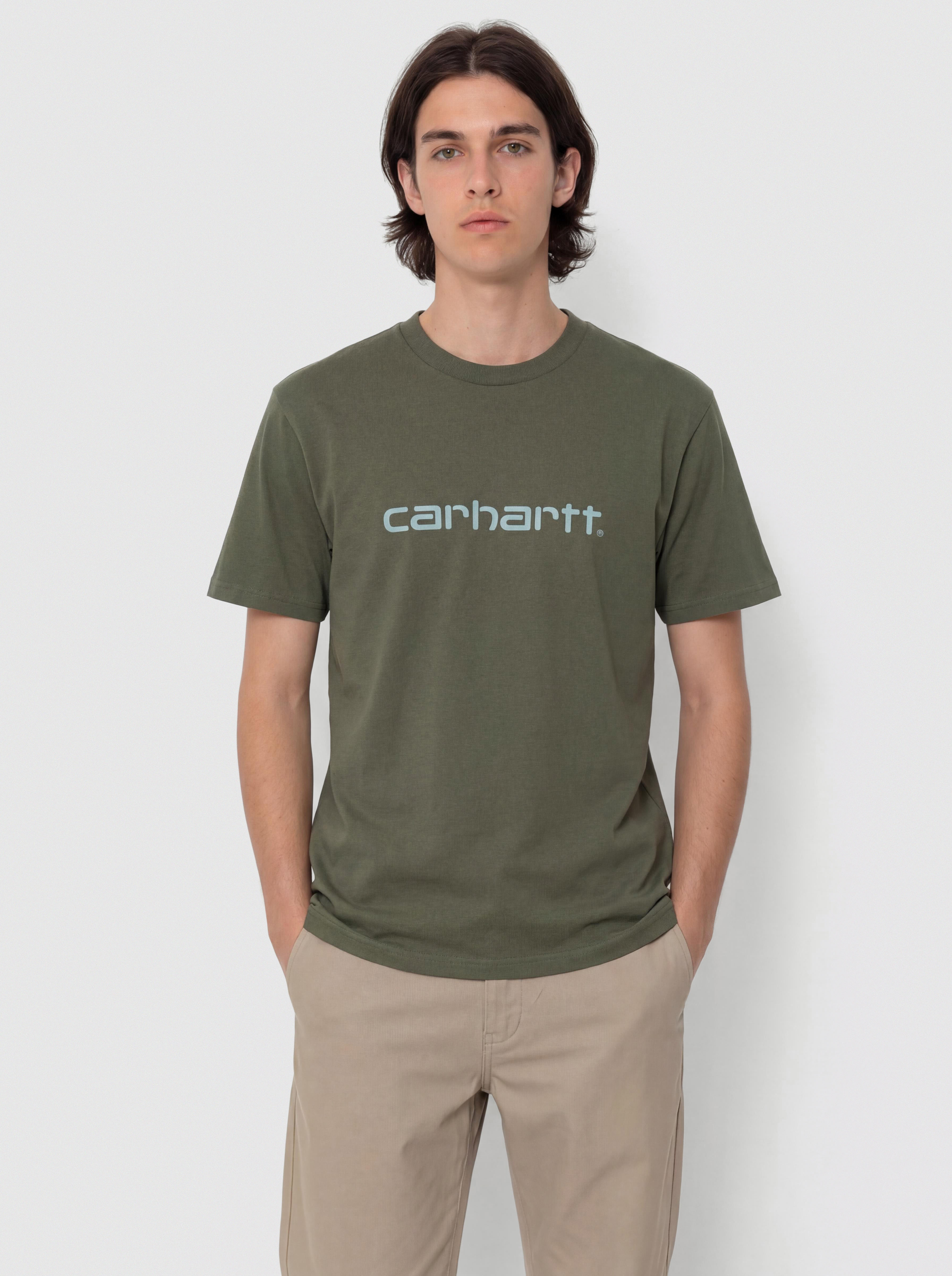 Carhartt WIP T-Shirt Script (leaf/tourmaline)