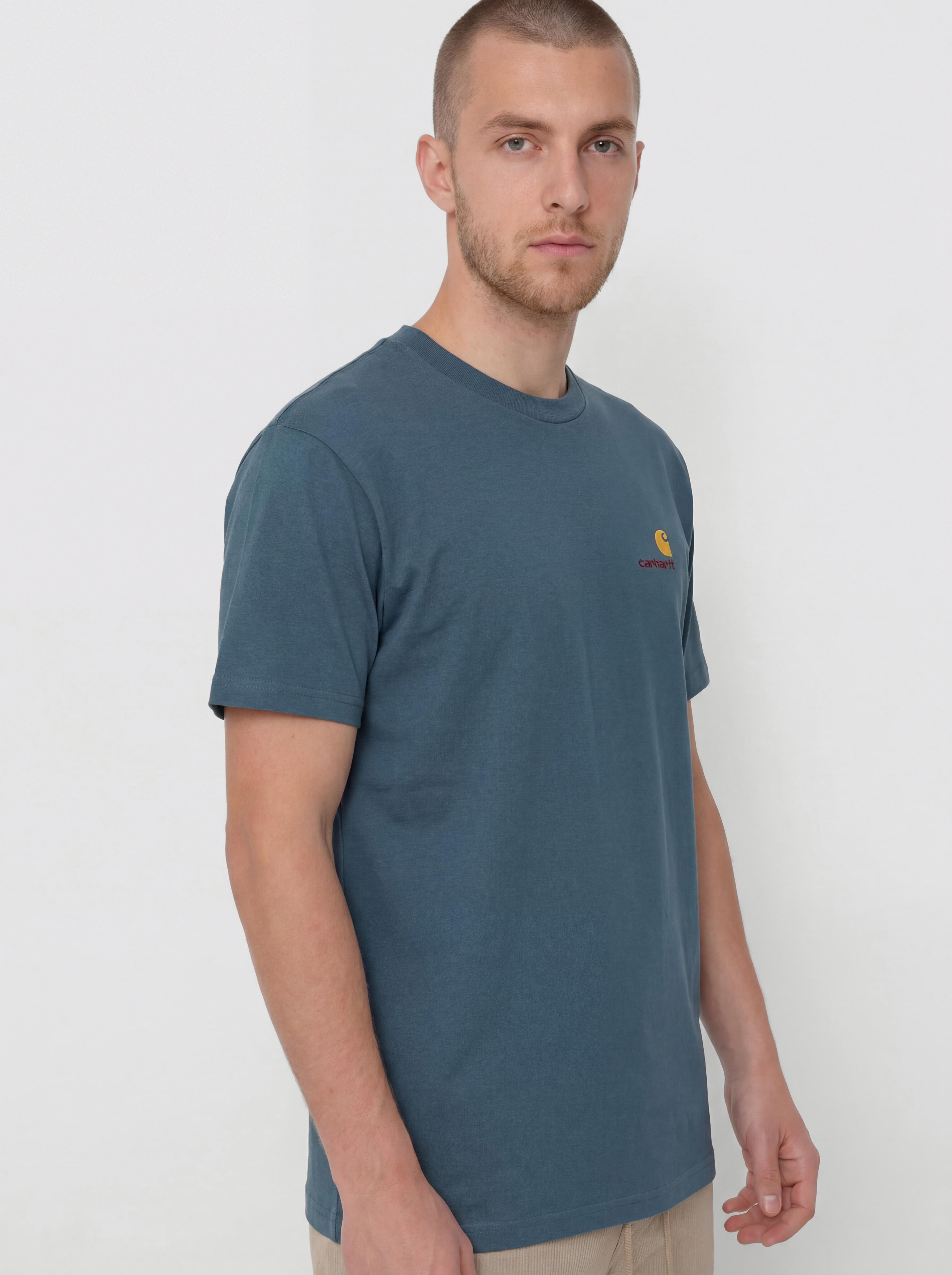Carhartt WIP T-Shirt American Script (office blue)