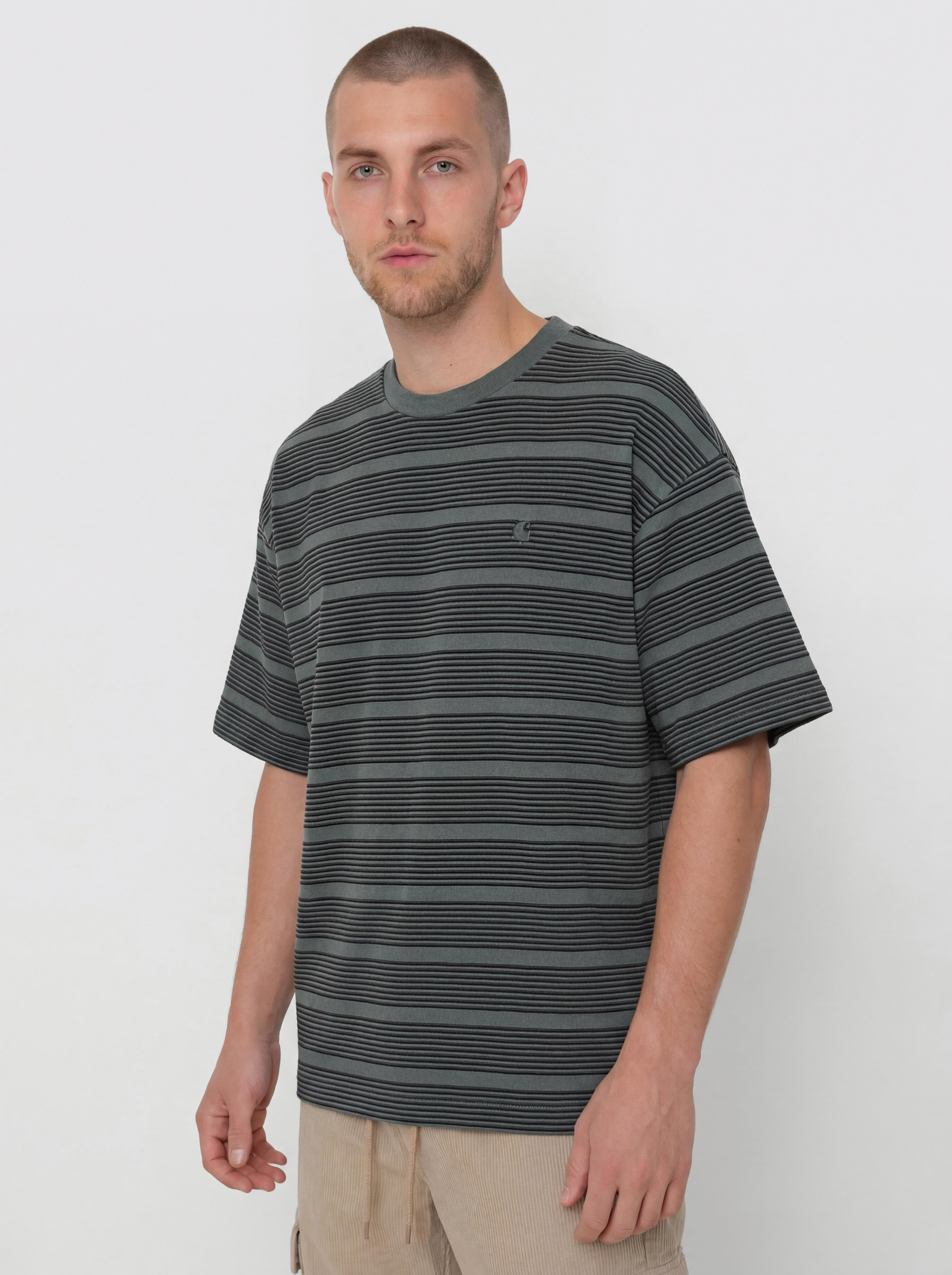 Carhartt WIP T-Shirt Hanson (hanson stripe/kale green)