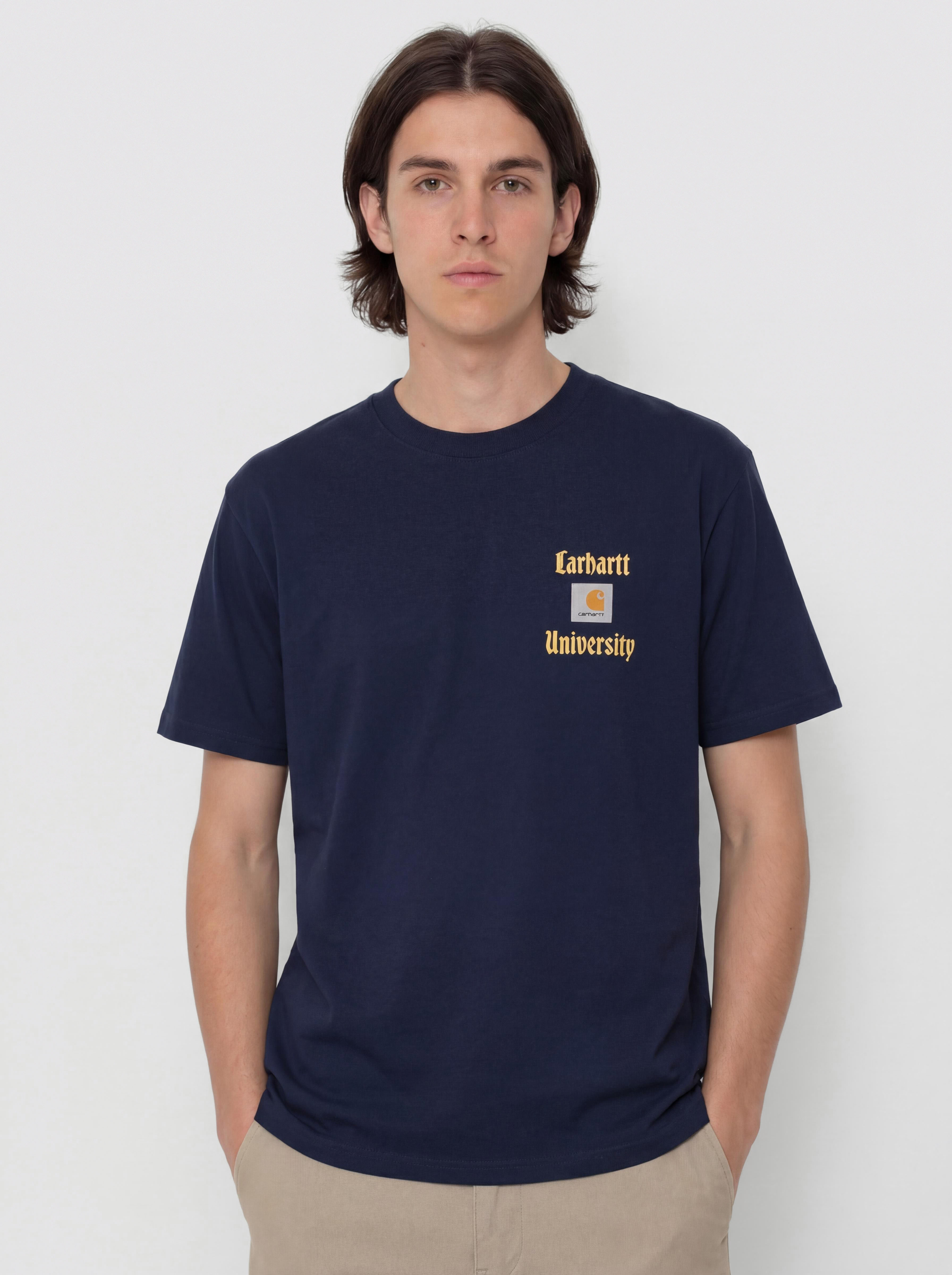 Carhartt WIP Schooling Heart T-Shirt - navy blue (jupiter)