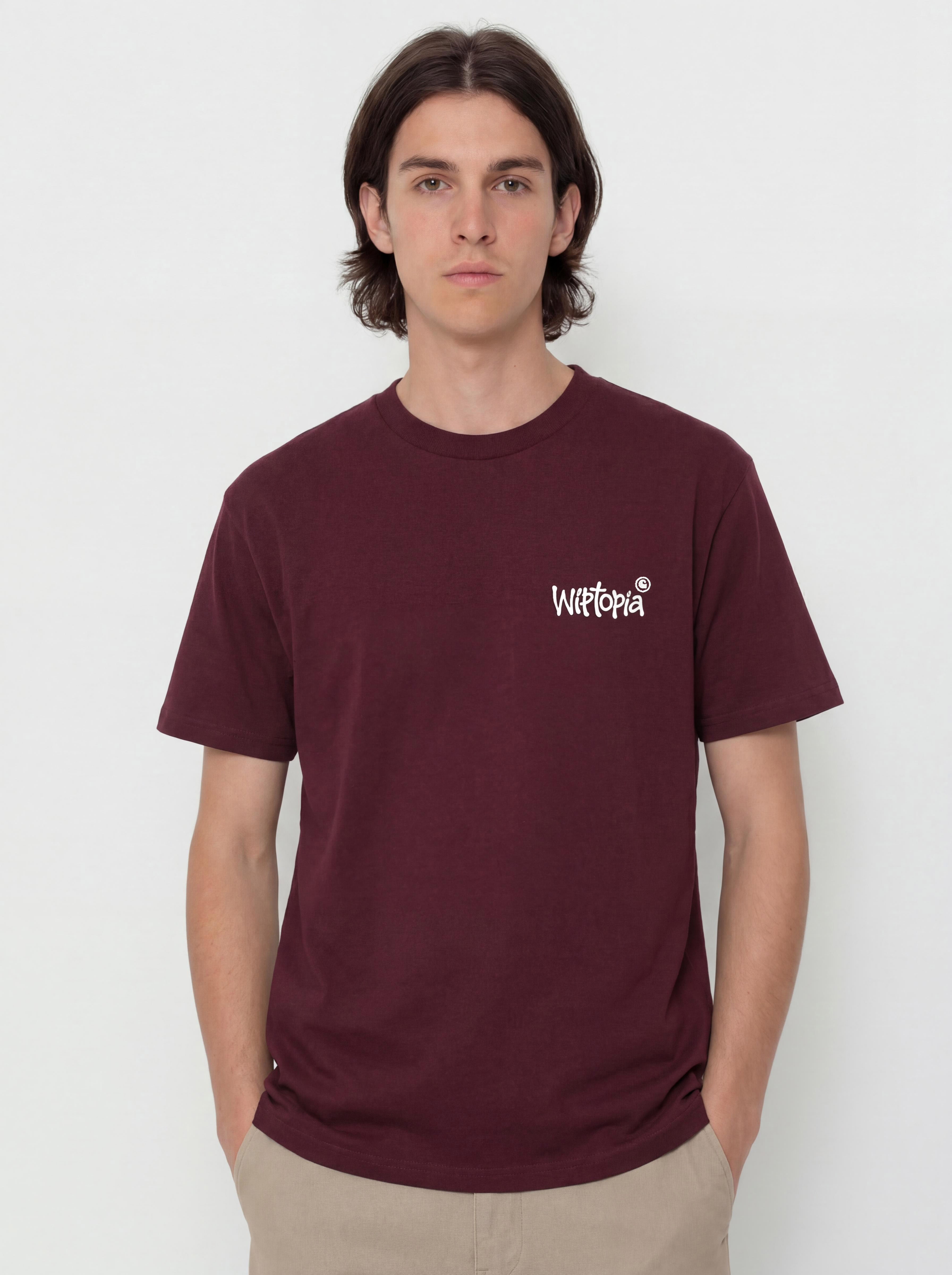 Carhartt WIP Wiptopia Script T-Shirt - burgundy (rondo/wax)