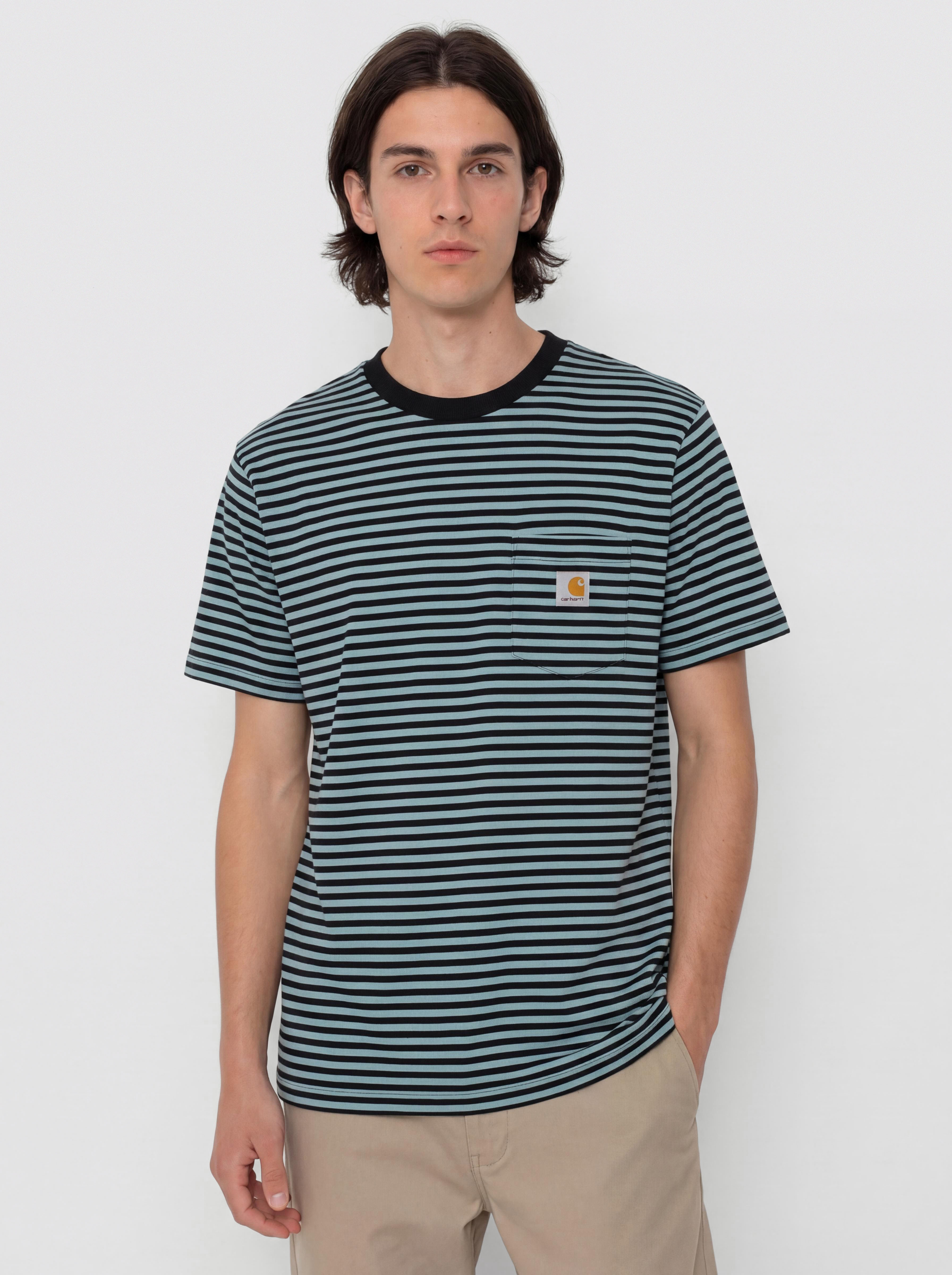 Carhartt WIP Verner Pocket T-Shirt (verner stripe/black/citadel)