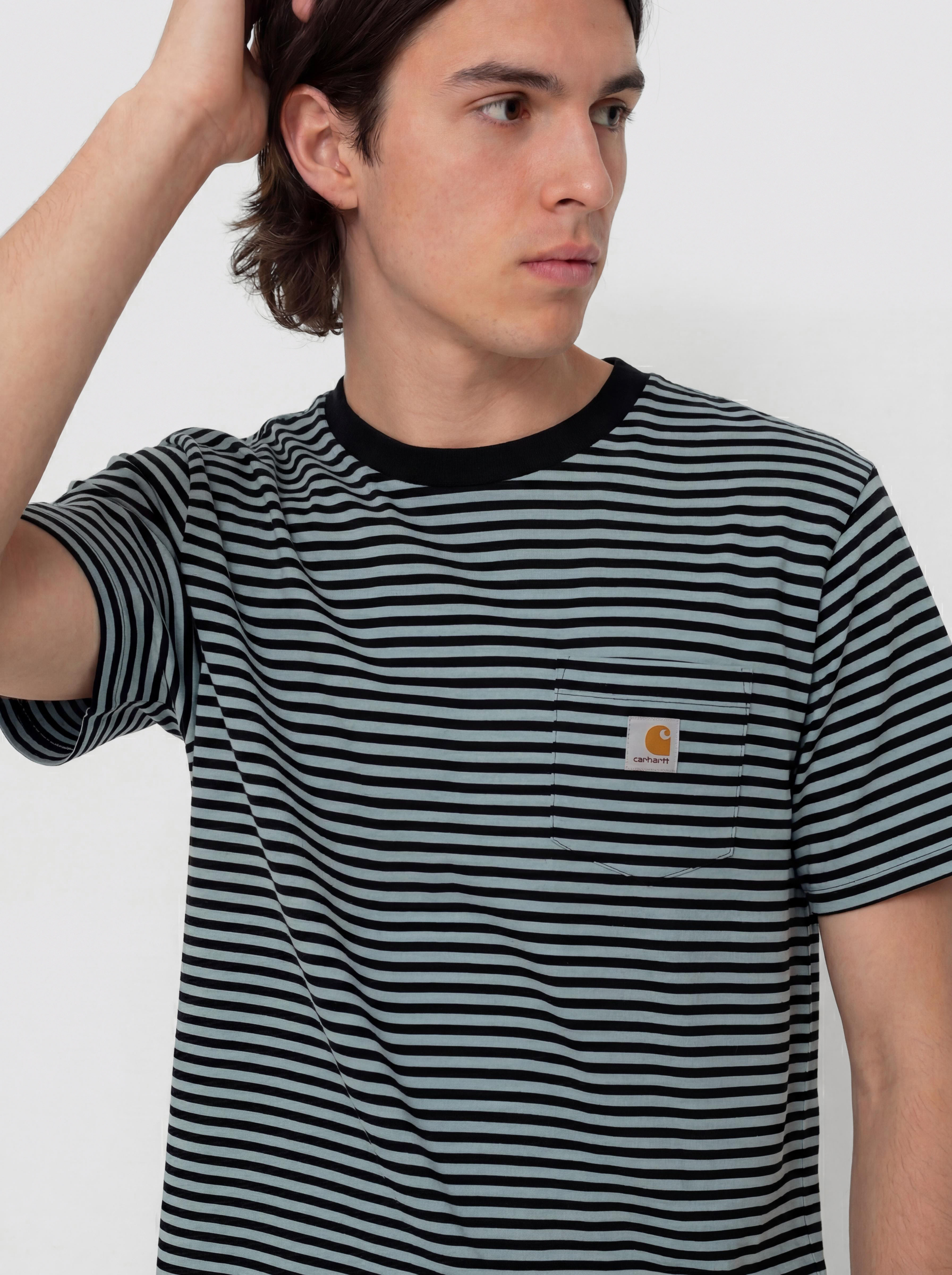 Carhartt WIP Verner Pocket T-Shirt (verner stripe/black/citadel)